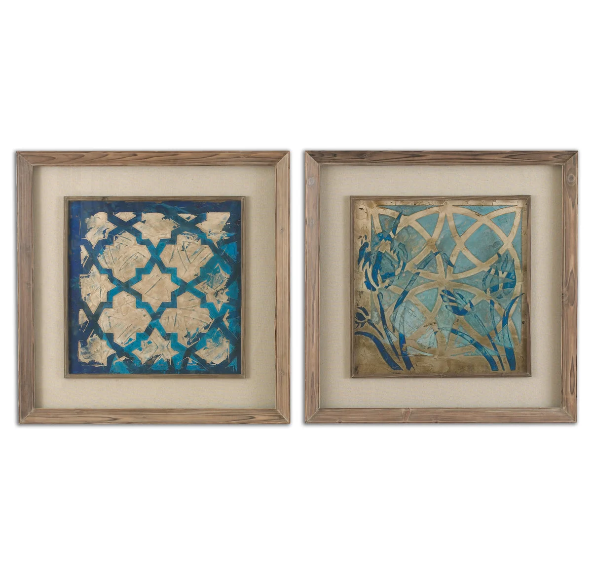 Uttermost 41512 Stained Glass Indigo Art Set/2