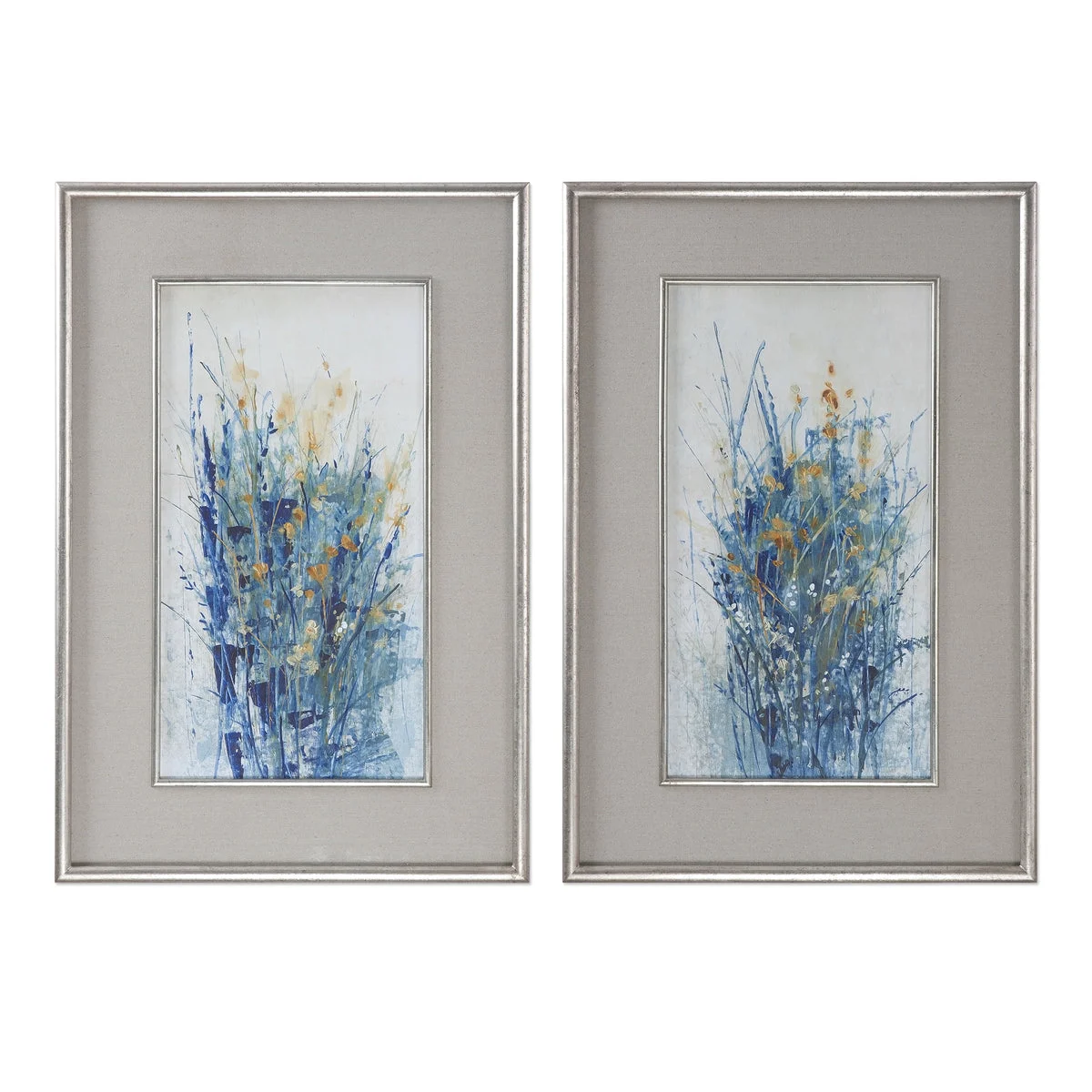 Uttermost 41558 Indigo Florals Framed Art S/2
