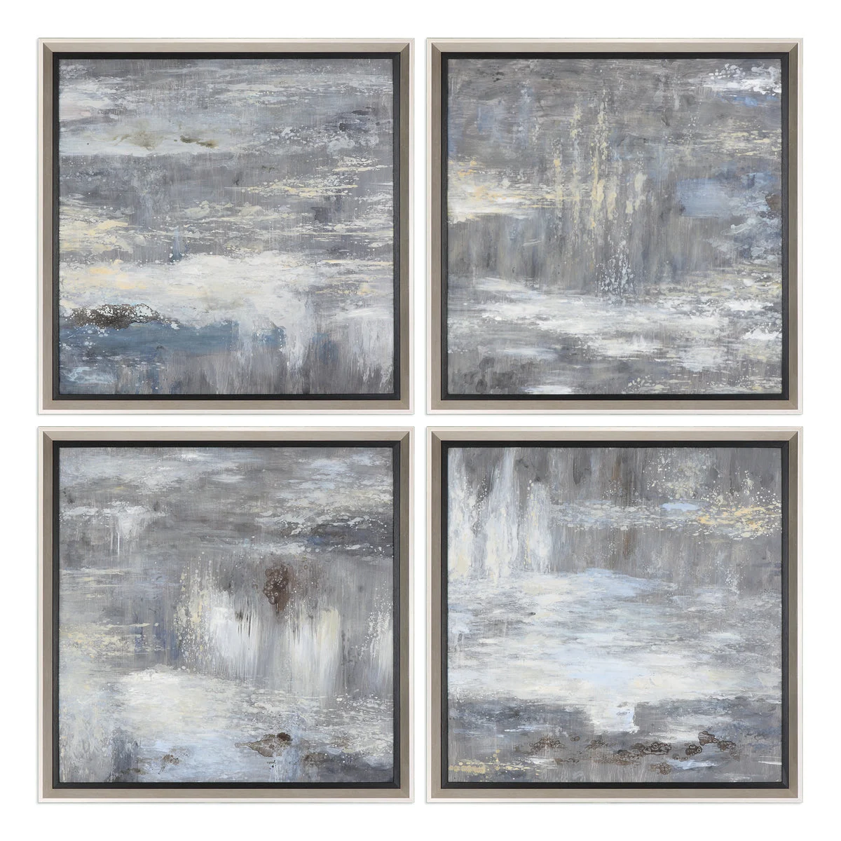 Uttermost 34366 Shades Of Gray Hand Painted Art S/4