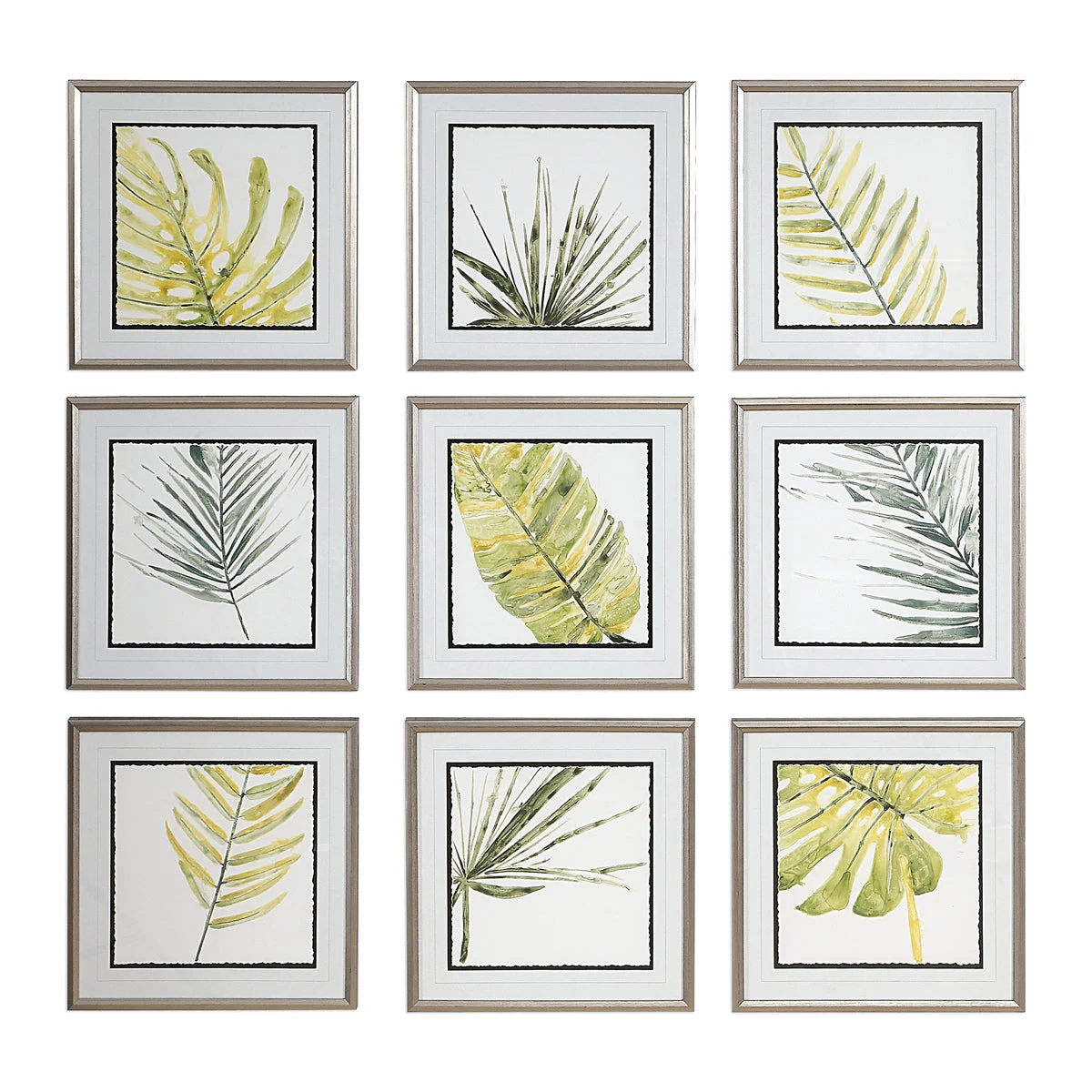 Uttermost 33682 Verdant Impressions Leaf Prints, S/9