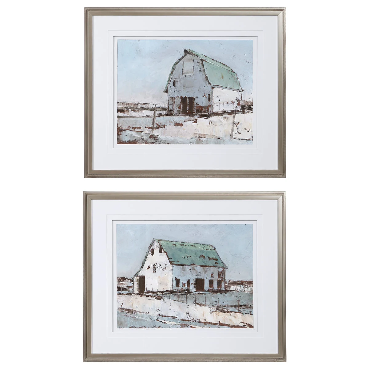 Uttermost 33689 Plein Air Barns Framed Prints Set/2