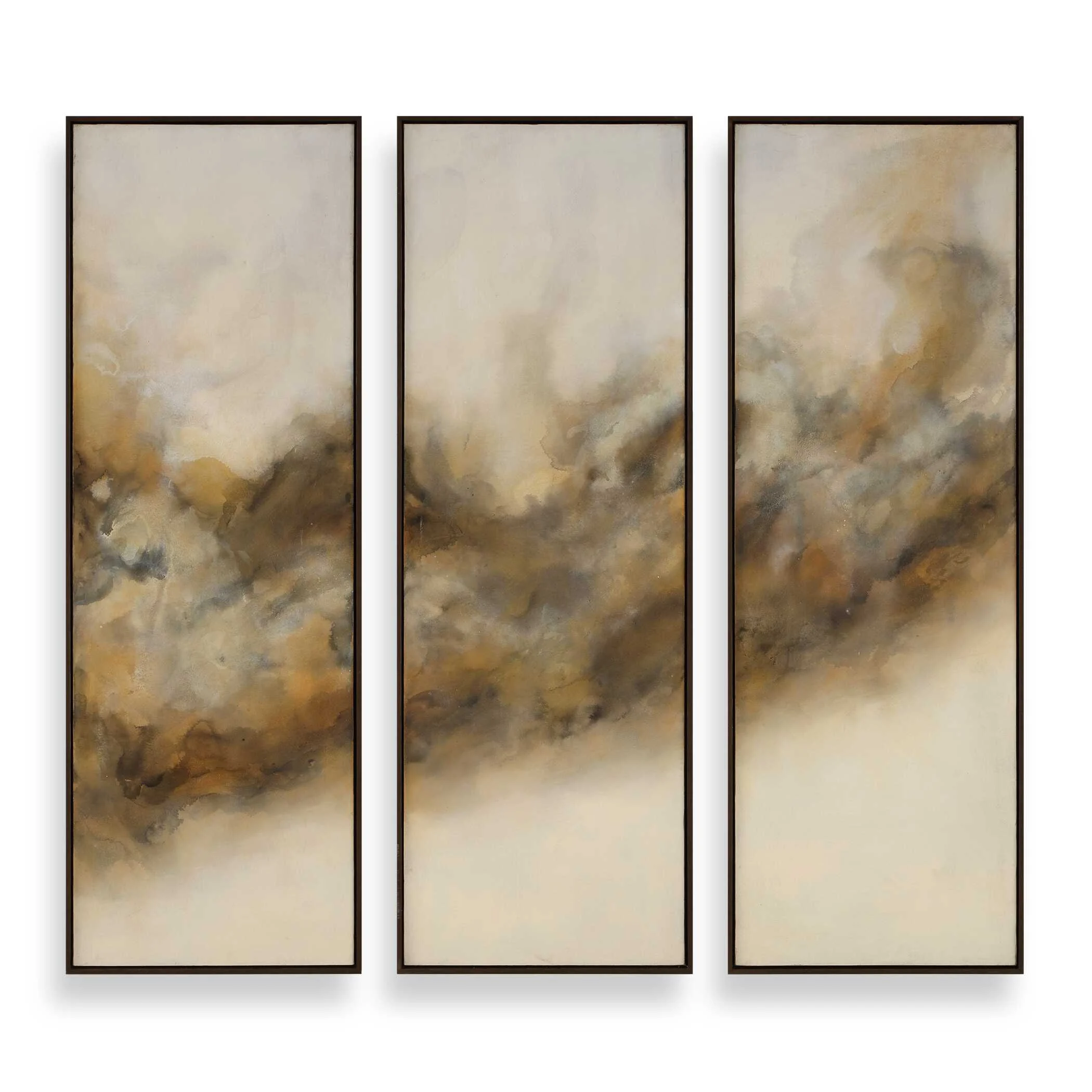 Smoke Break Hand Painted Modern Art // Set of 3
