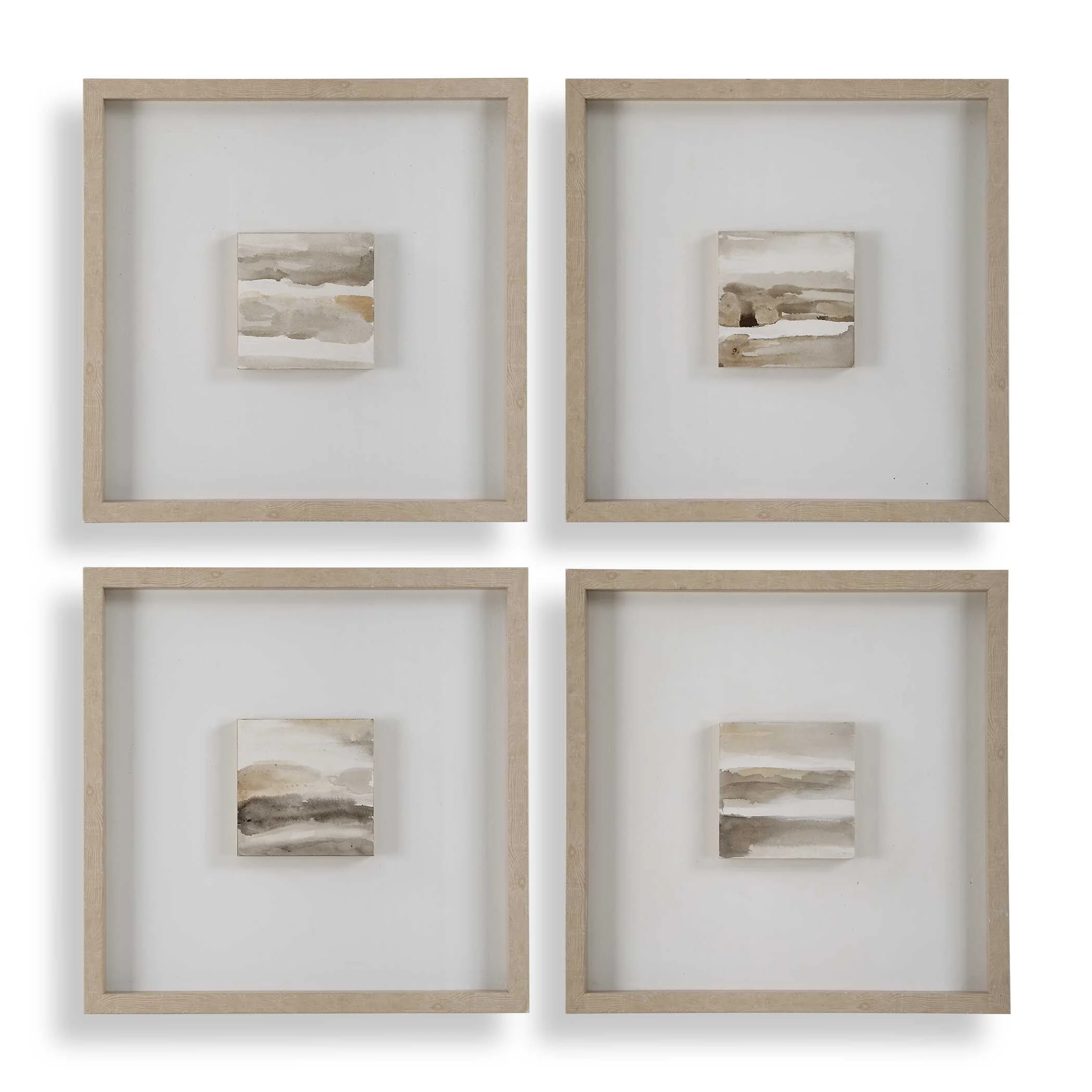 Studying Sepia Hand Painted Canvases // Set of 4