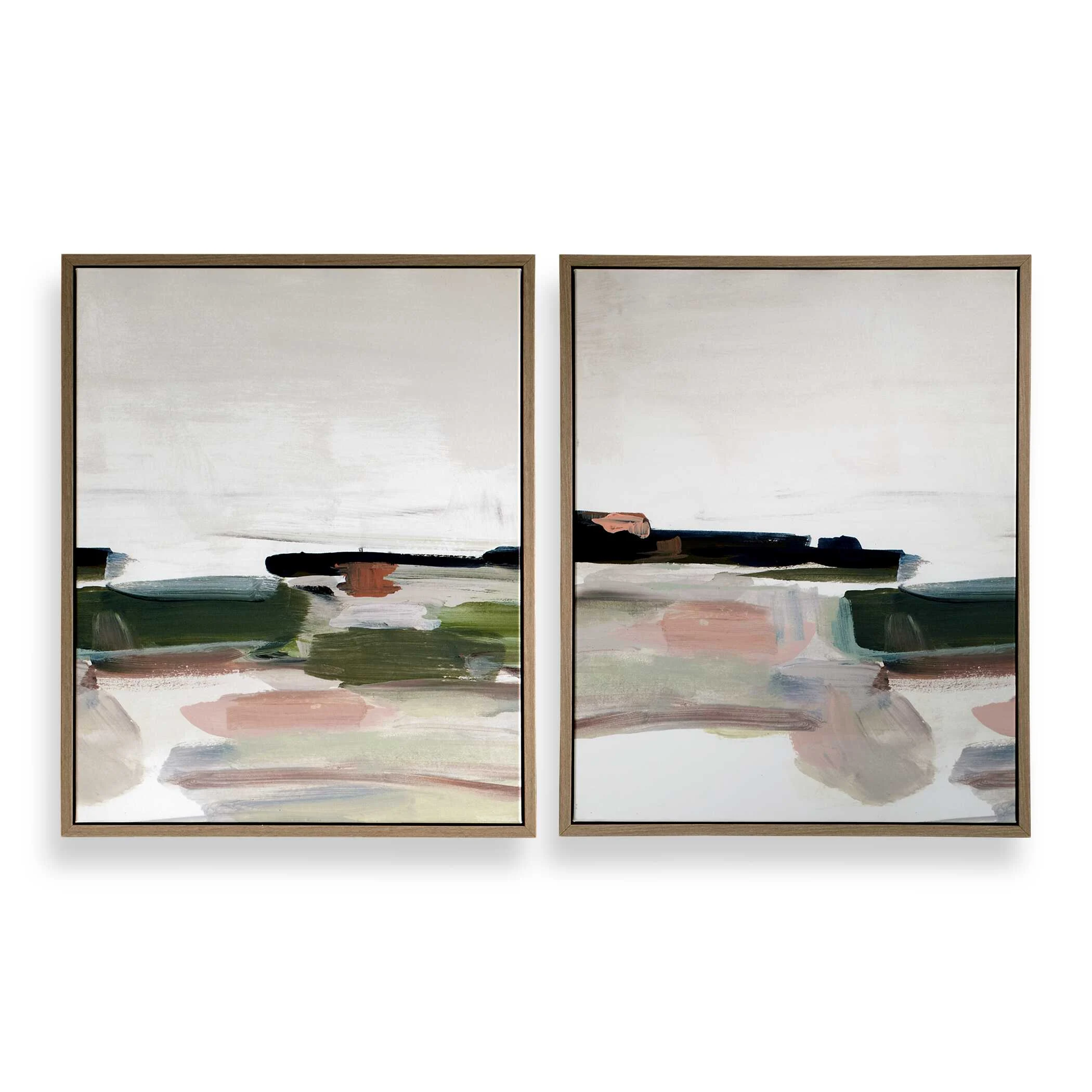 Just Peaking Framed Abstract Prints // Set of 2