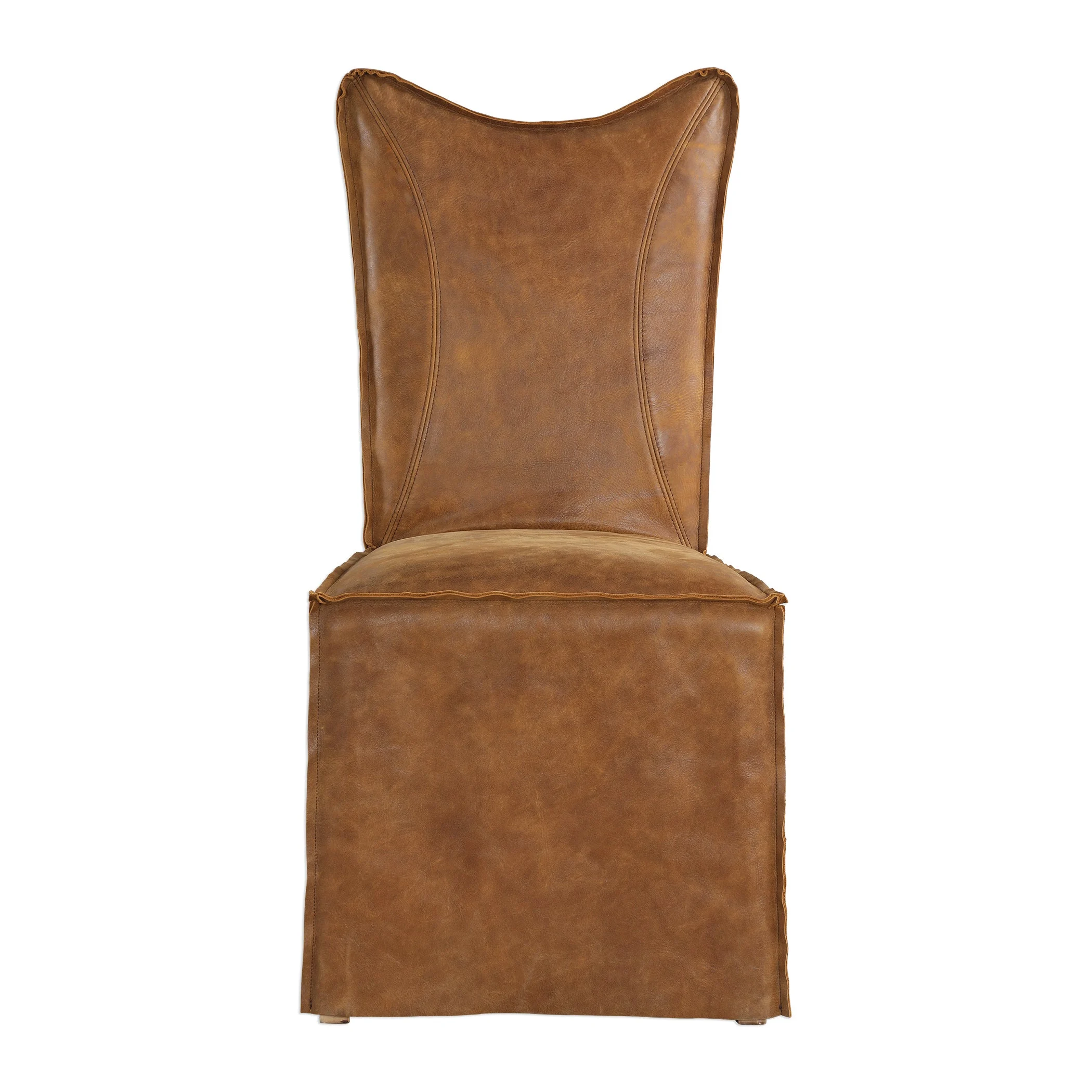 Delroy Armless Chairs // Cognac // Set Of 2