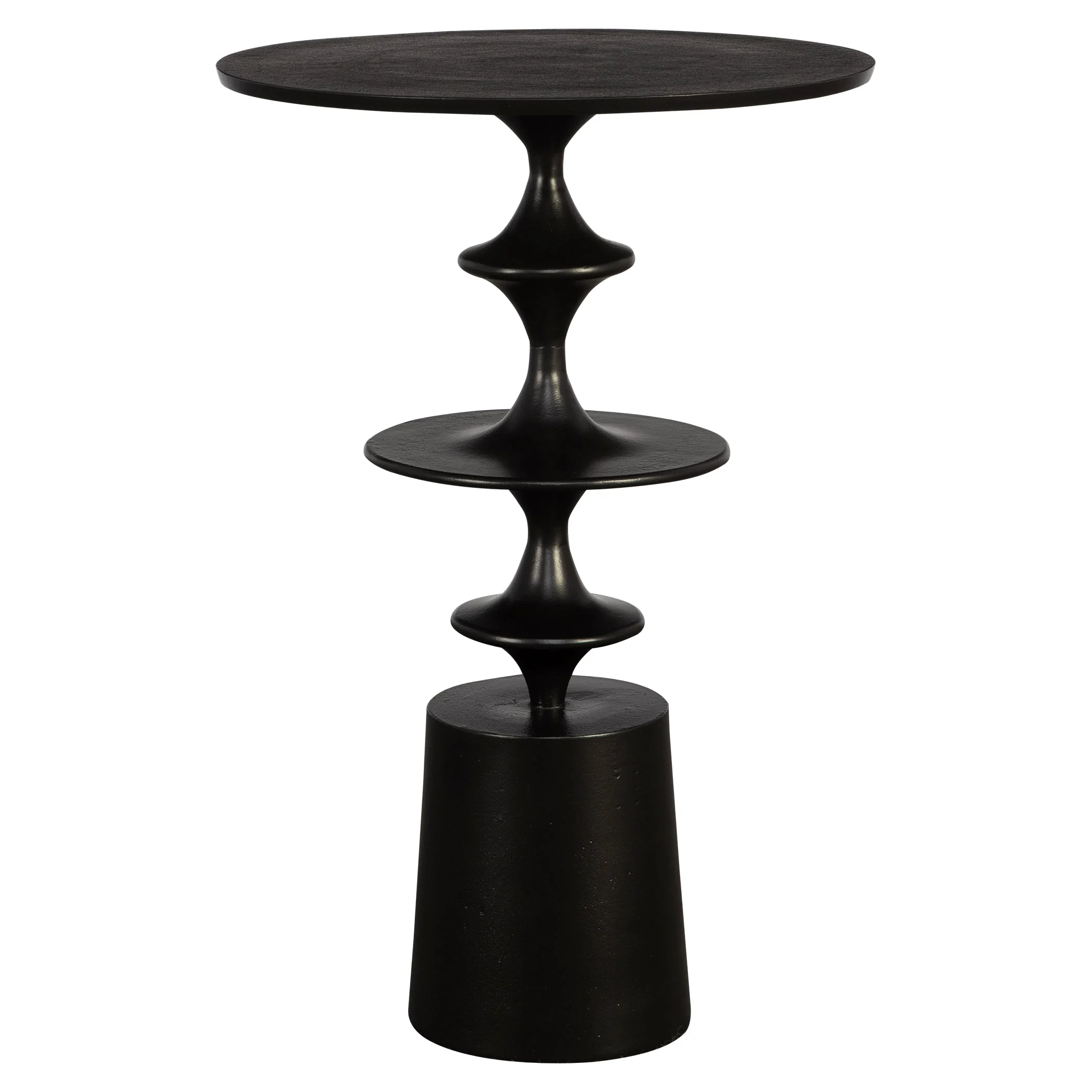 Flight Textured Accent Table // Black
