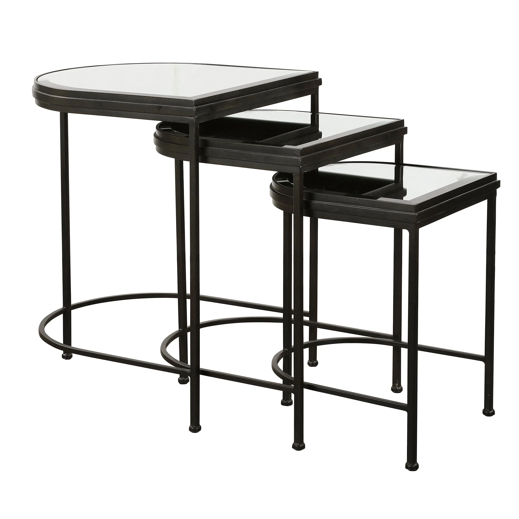 India Black Nesting Tables // Set of 3