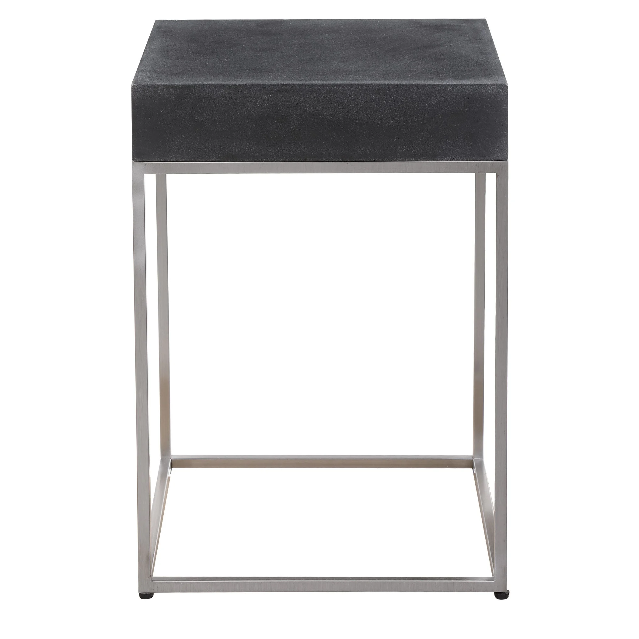 Jase Black Concrete Accent Table
