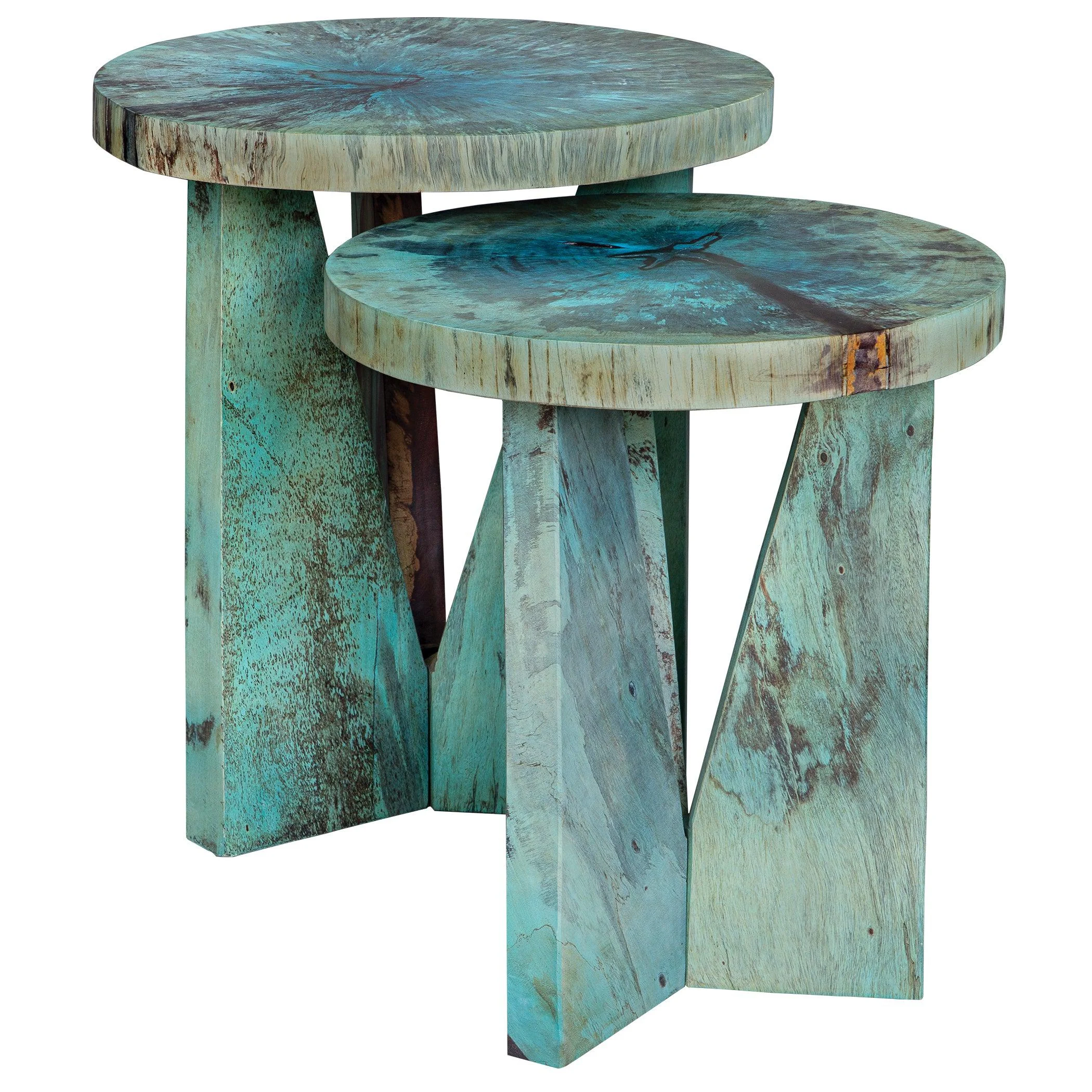 Nadette Blue Nesting Tables // Set of 2