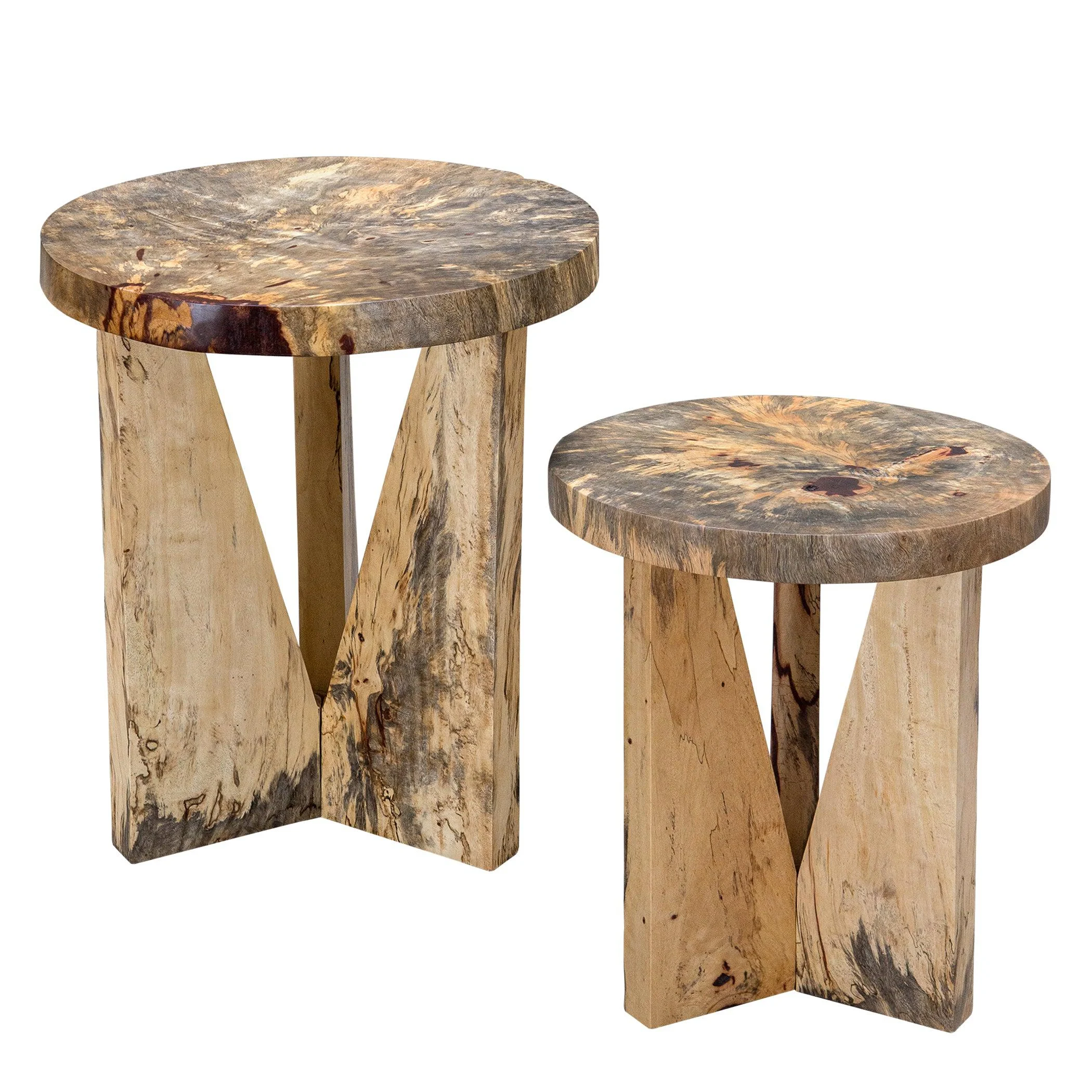 Nadette Natural Nesting Tables // Set of 2