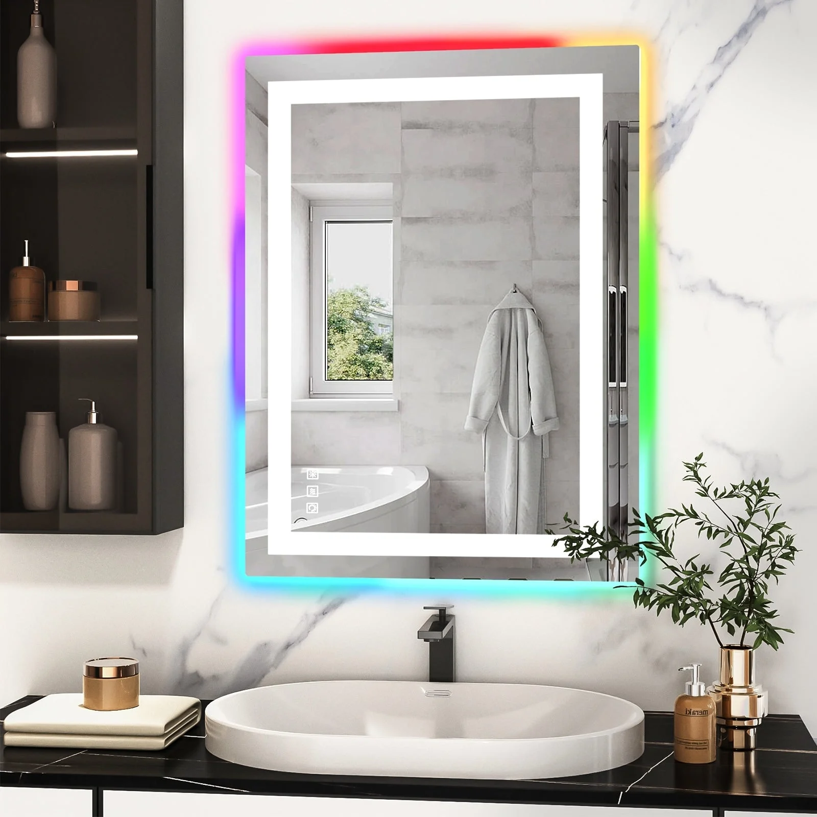Anti-Fog RGB Backlit & LED Frontlit Bathroom Mirror