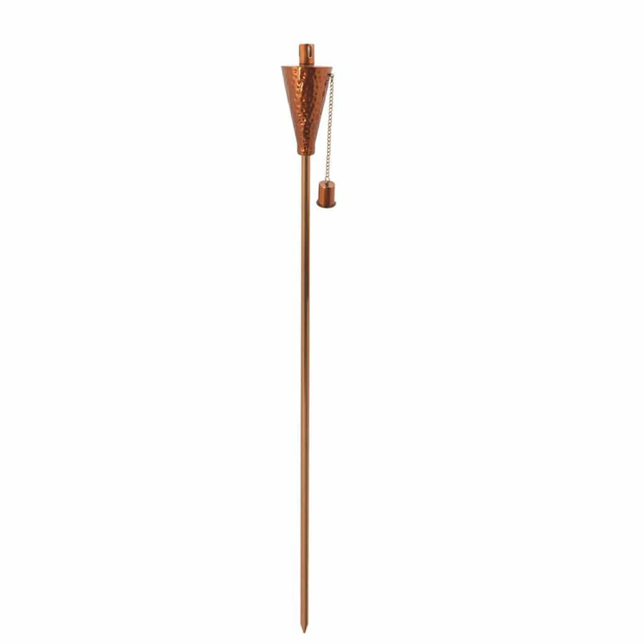 Anywhere Fireplace 4" x 11" Hammered Copper Ground Stake Cintronella/Lamp Oil Cone Torch, Set of 2