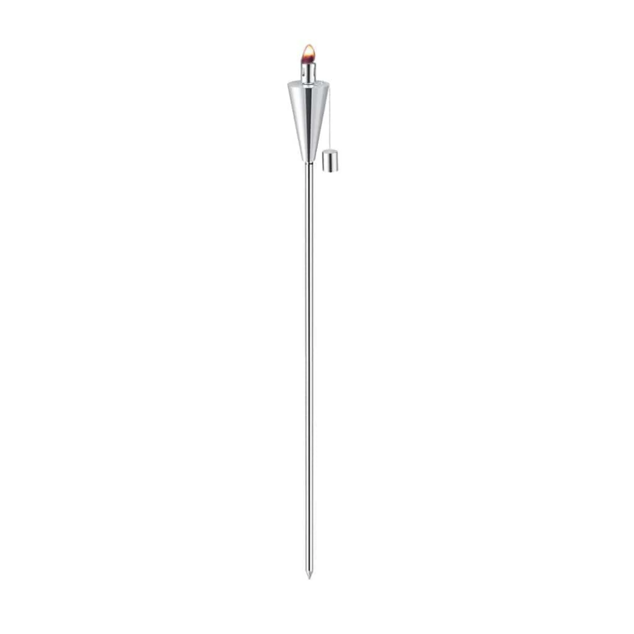 Anywhere Fireplace 4" x 65" Stainless Steel Cone Cintronella/Lamp Oil Torch, With Ground Stake, Set of 2