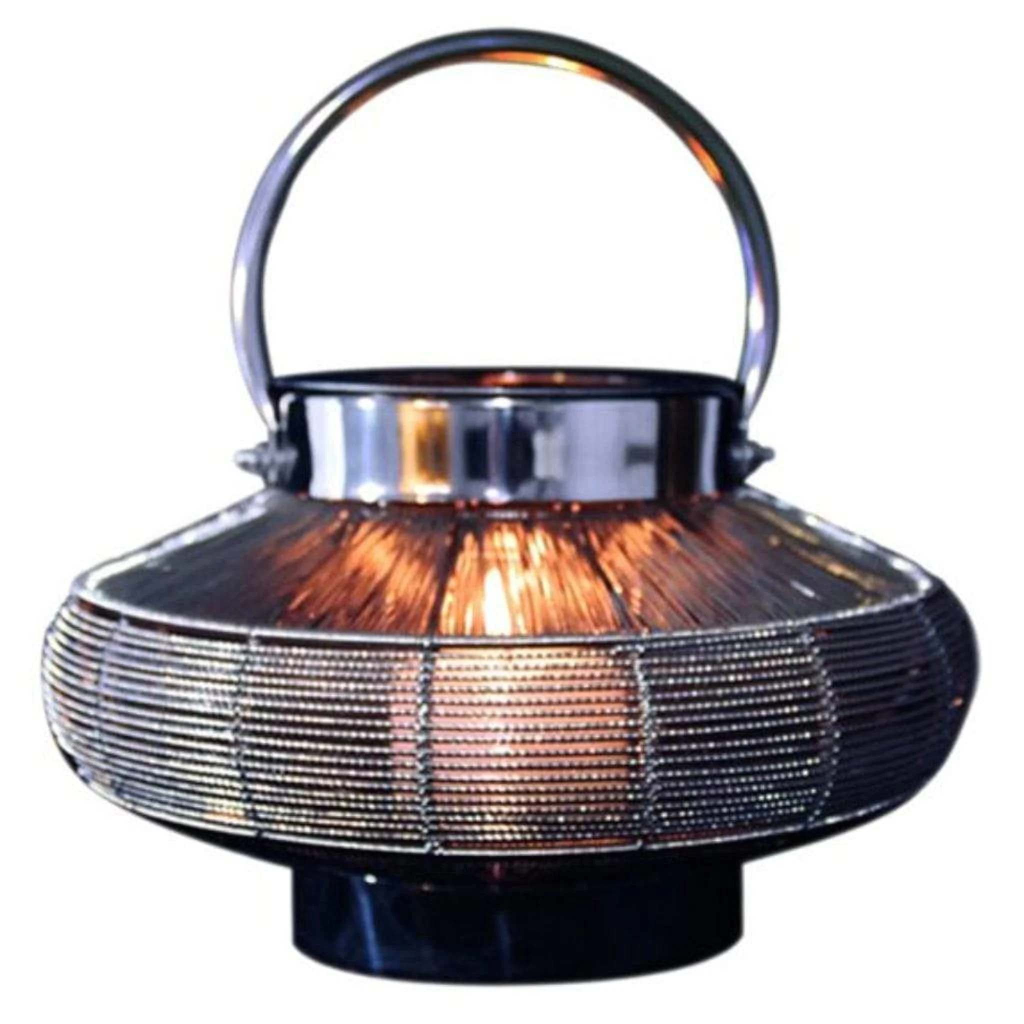 Anywhere Fireplace Mercury 11" Silver 2-in-1 Design Gel Fuel Fireplace/Lantern