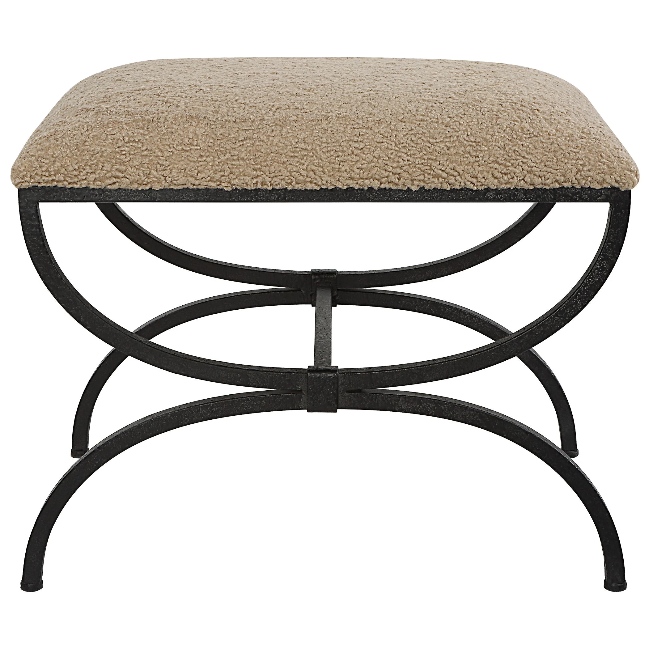 Hacienda Plush Latte Small Bench