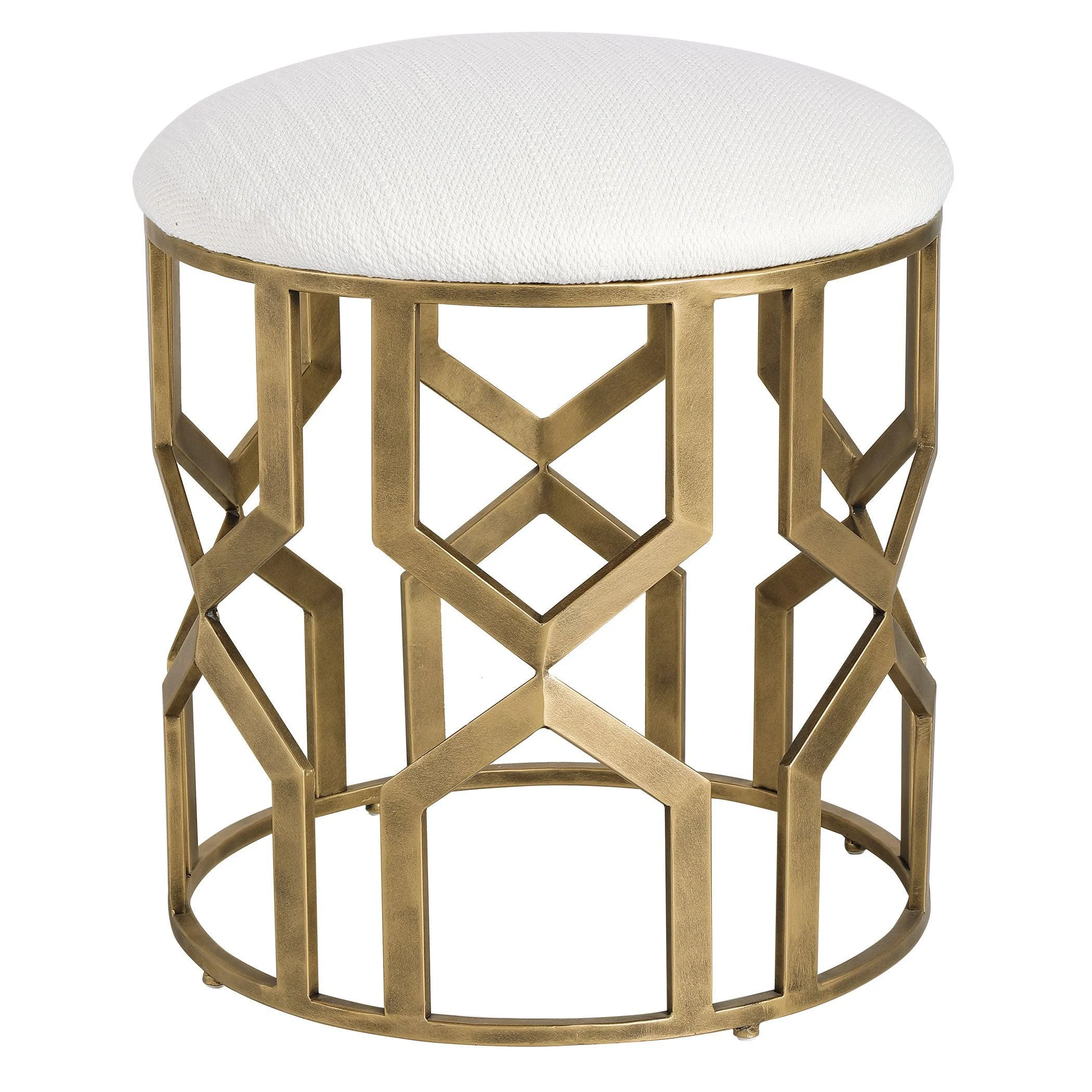 Trellis Geometric Accent Stool