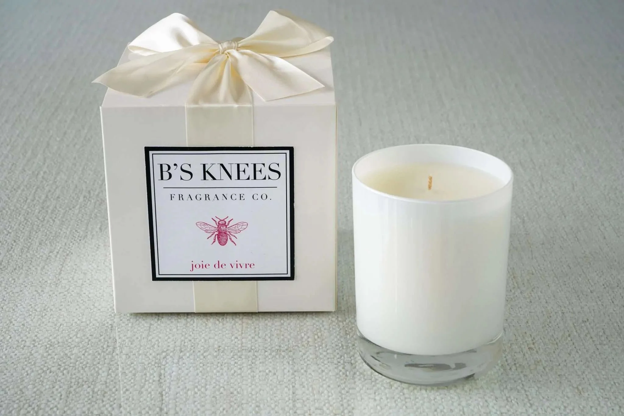 B’s Knees Joie de Vivre White 1-Wick Candle