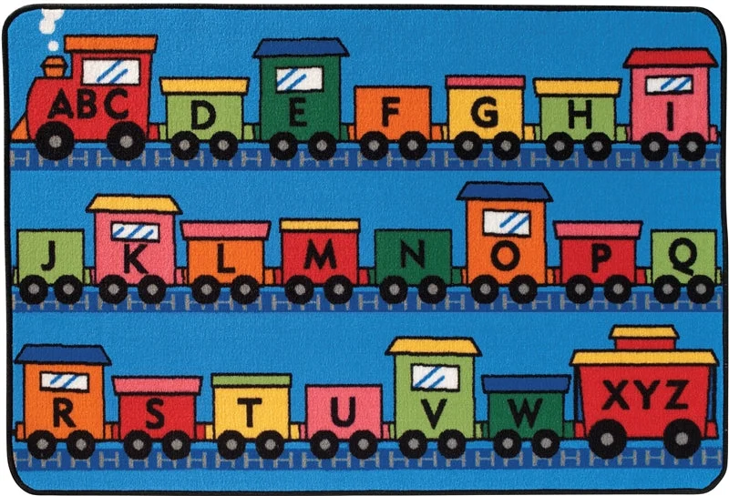 Carpets for Kids Alphabet Train Value Learning Rug, Rectangle