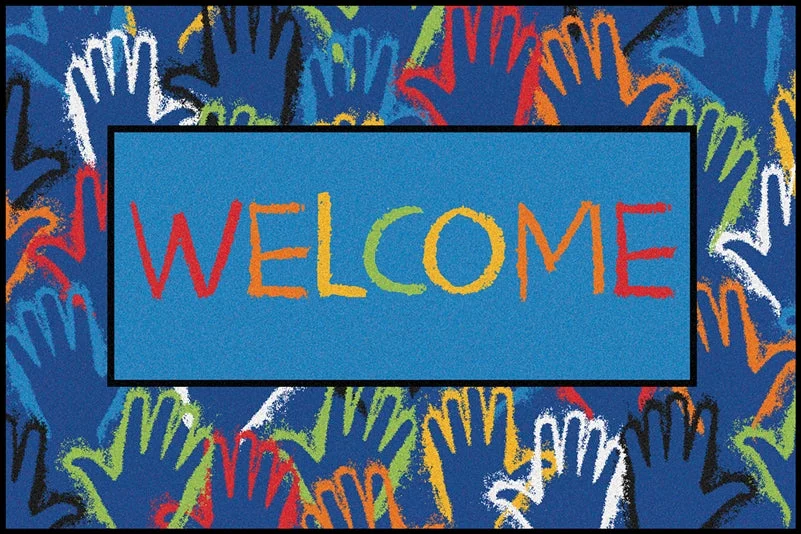 Carpets for Kids Hands Together Value Classroom Rug, Rectangle