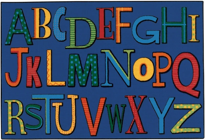 Carpets for Kids Playful Alphabet Value Learning Rug,Rectangle