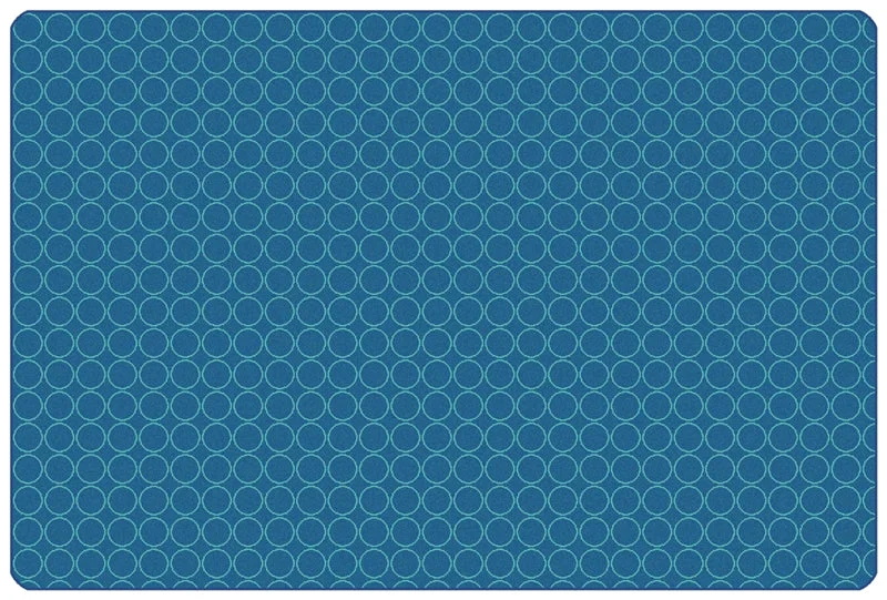 Carpets for Kids KIDSoft Comforting Circles Blue & Teal Classroom Rug, Rectangle