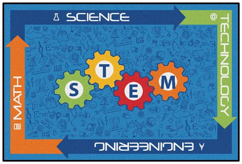 Carpets for Kids STEM Value Classroom Rug, Rectangle, 4' x 6'