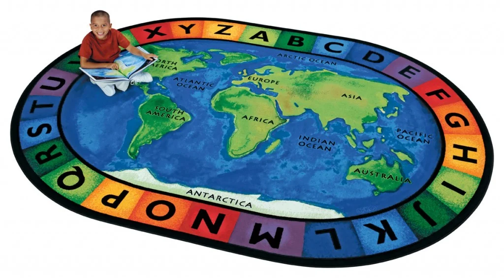 Carpets for Kids Circletime Around the World Geography Learning Rug