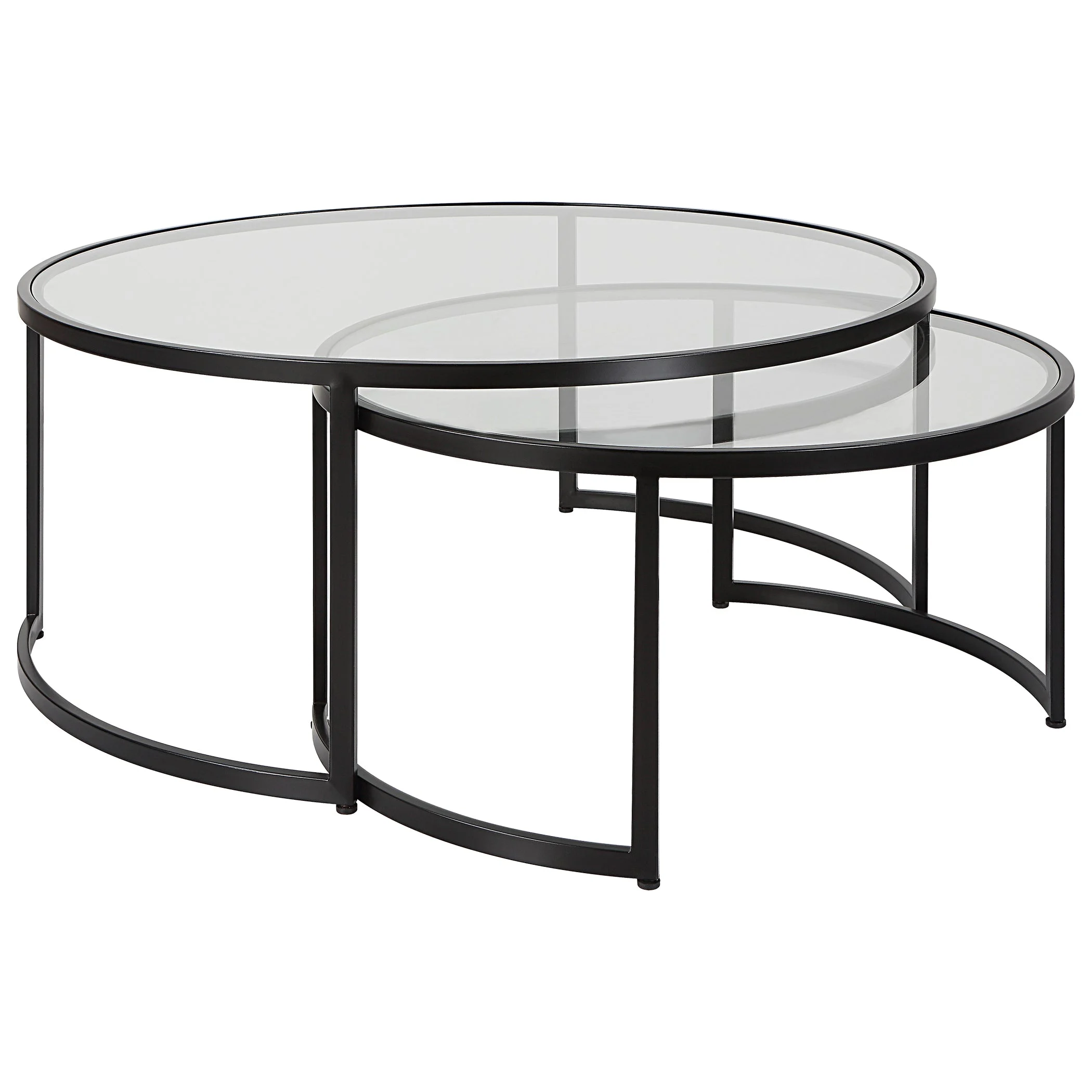 Rhea Black Nesting Coffee Tables // Set of 2