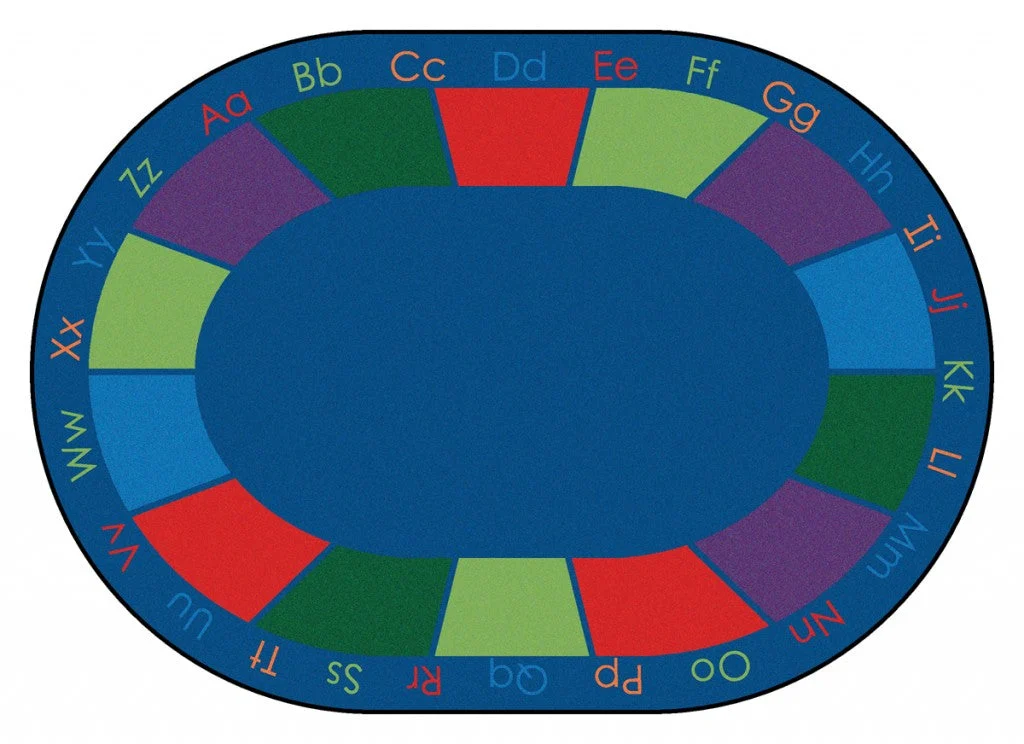 Carpets for Kids Colorful Places Oval Learning Rug