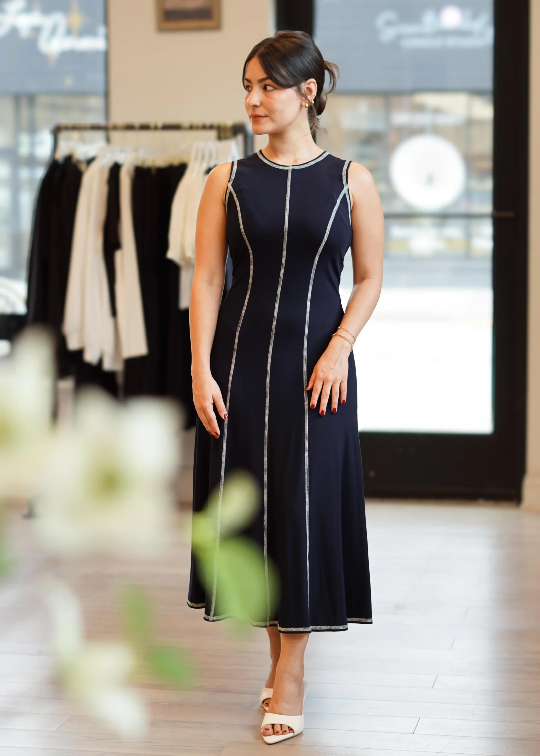 Winona Contrast Stitch Dress