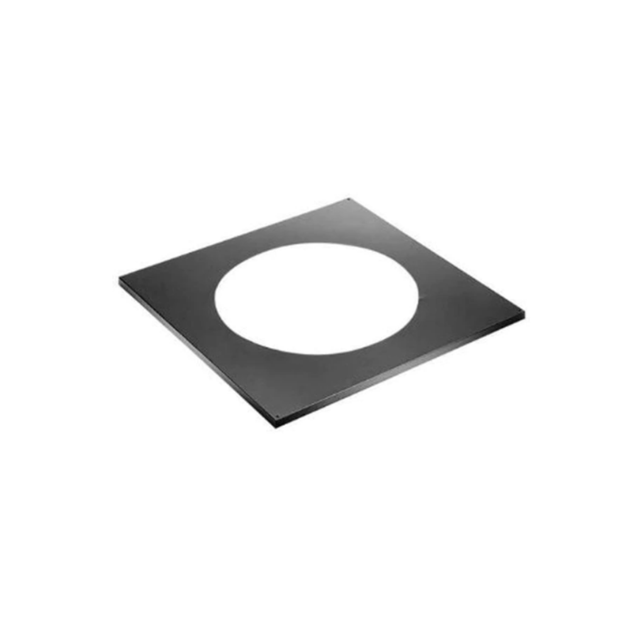 DuraVent DuraTech 5" - 6" Black Square Trim Collar for Round Support Box