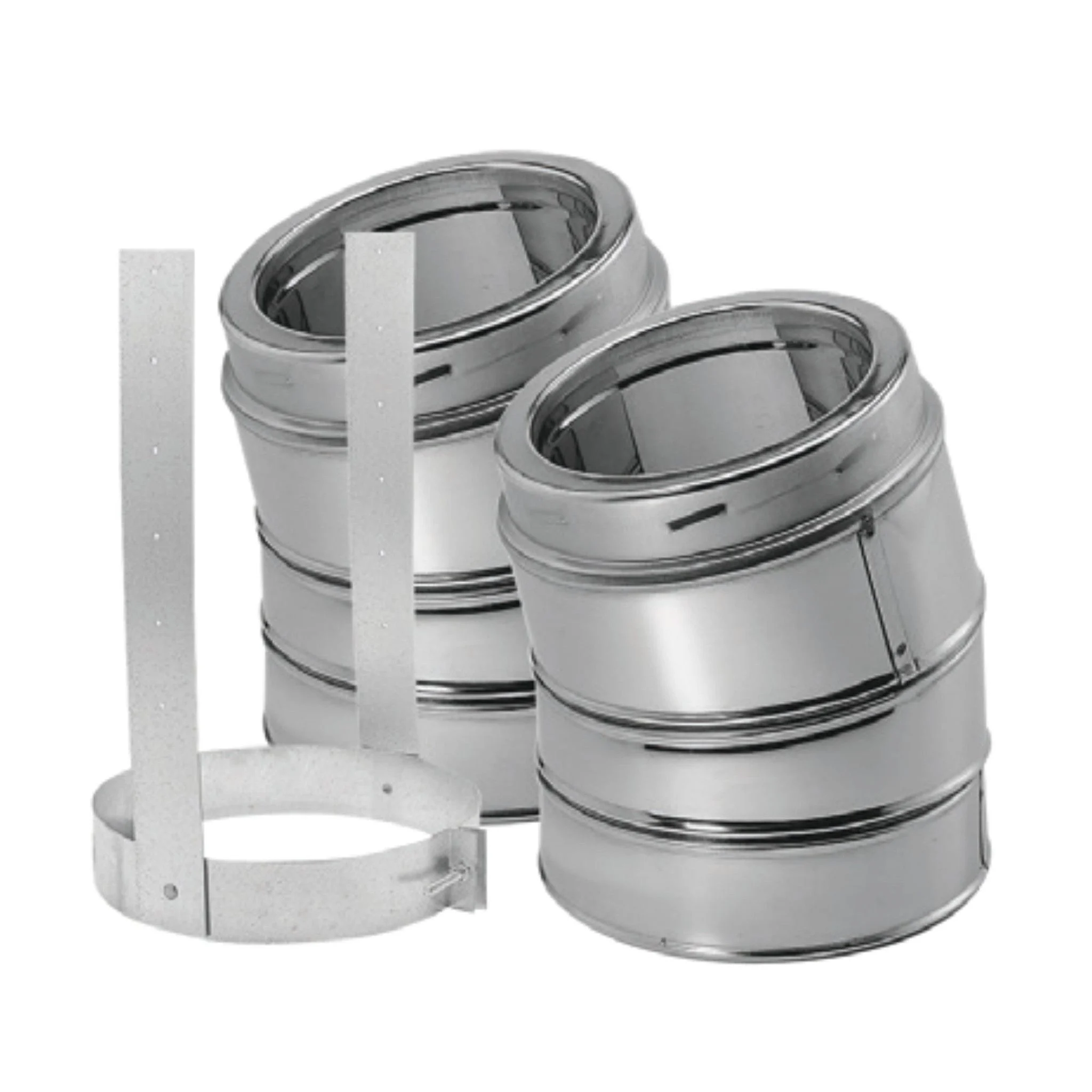 DuraVent DuraTech 6" 15 Degree Stainless Steel Elbow Kit