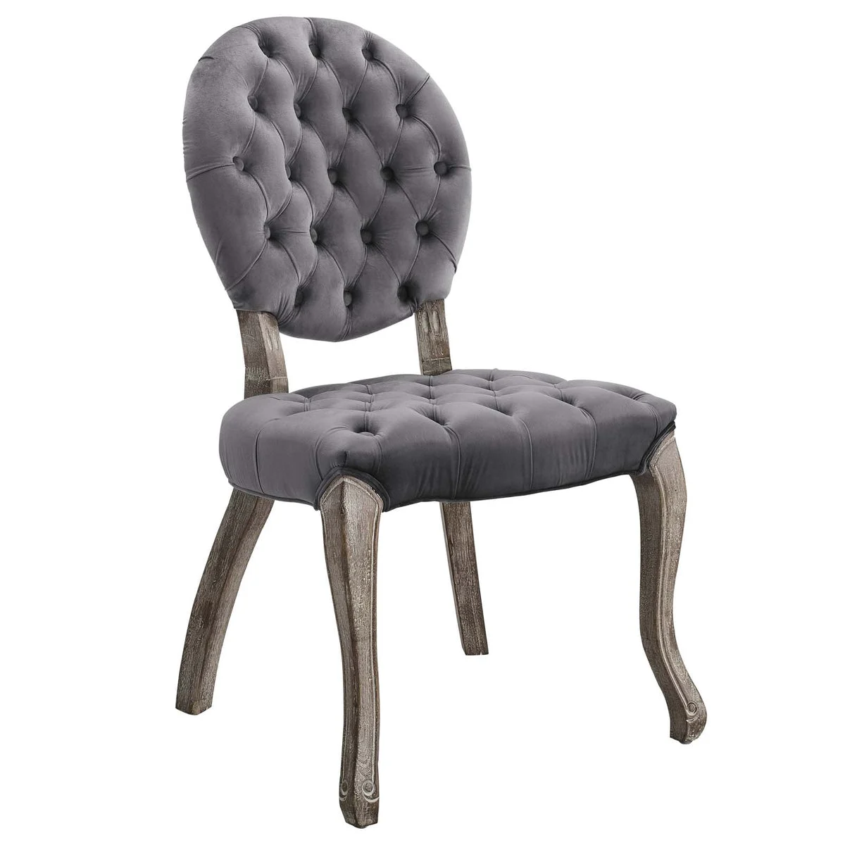 Modway Exhibit French Vintage Dining Performance Velvet Side Chair