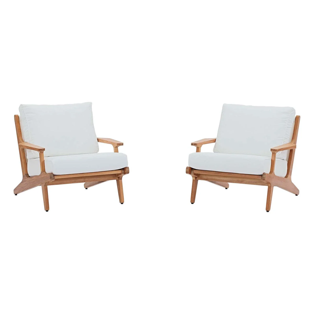 Modway Saratoga 2 Piece Outdoor Patio Teak Set