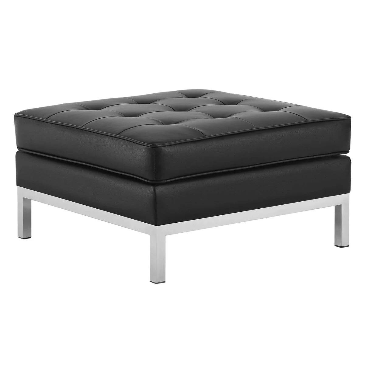 Modway Loft Tufted Upholstered Faux Leather Ottoman
