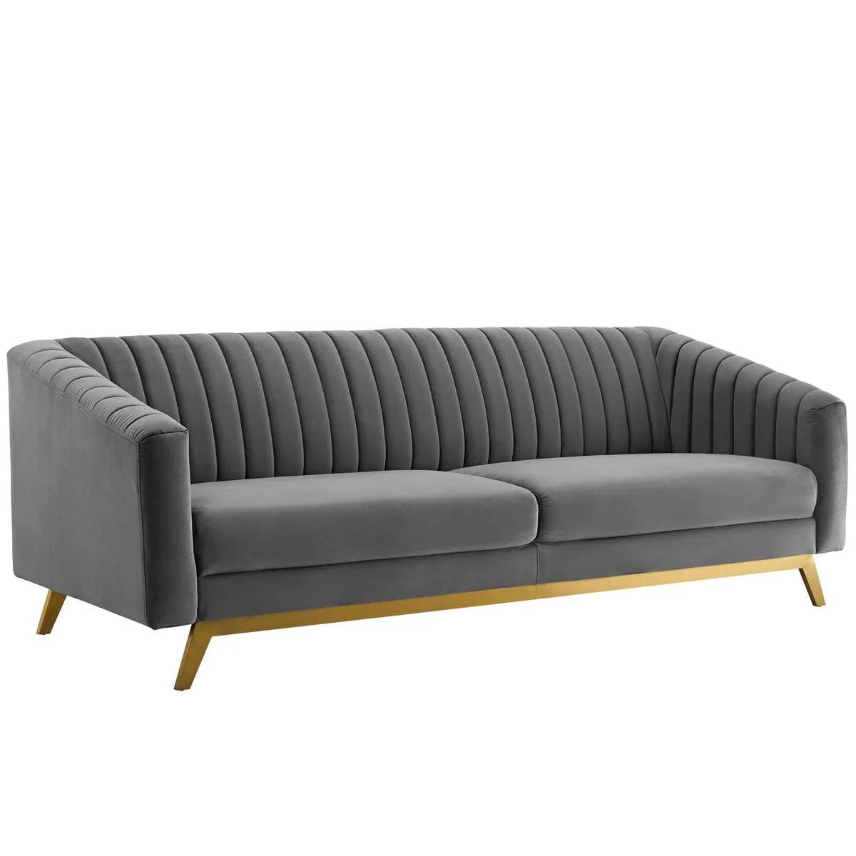 Modway Valiant Vertical Channel Tufted Performance Velvet Sofa