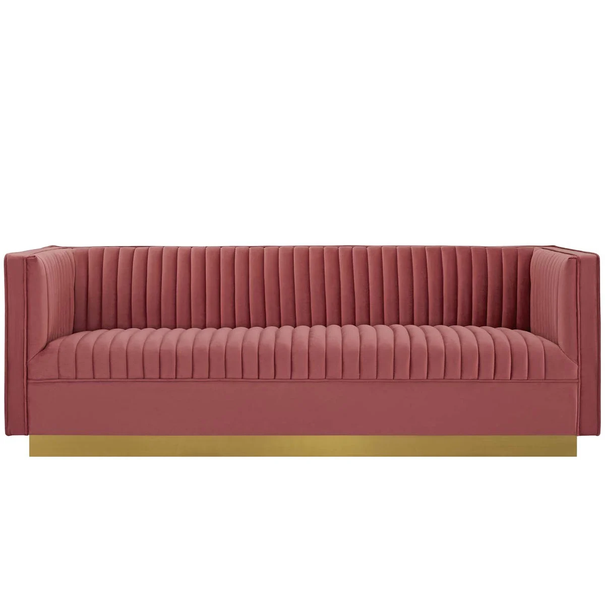 Modway Sanguine Vertical Channel Tufted Performance Velvet Sofa