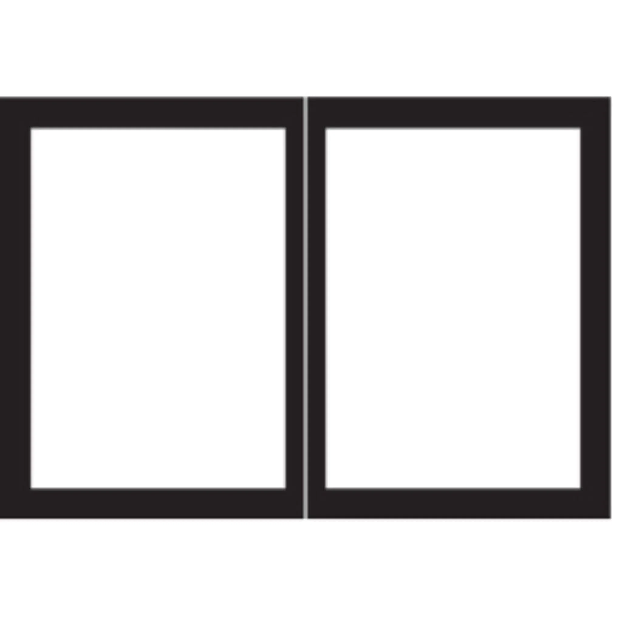 Empire Black Rectangle Door Set for 36" Fireplace