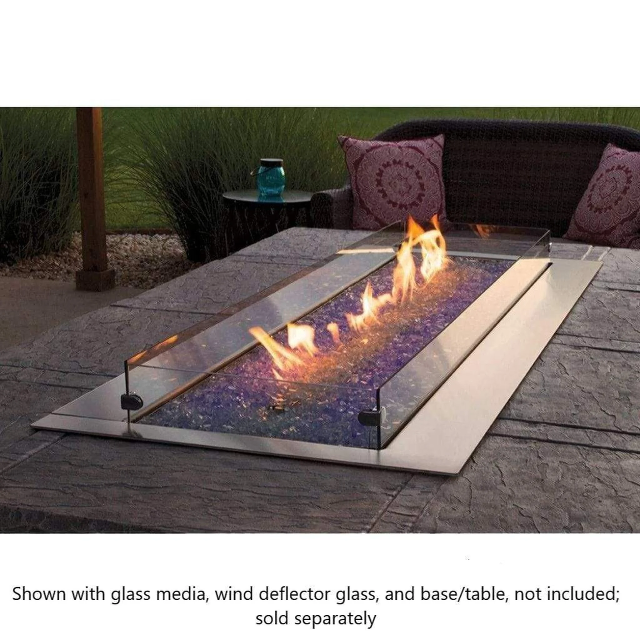 Empire Carol Rose Coastal 48" Stainless Steel Manual Control, Natural Gas Outdoor Linear Fire Pit