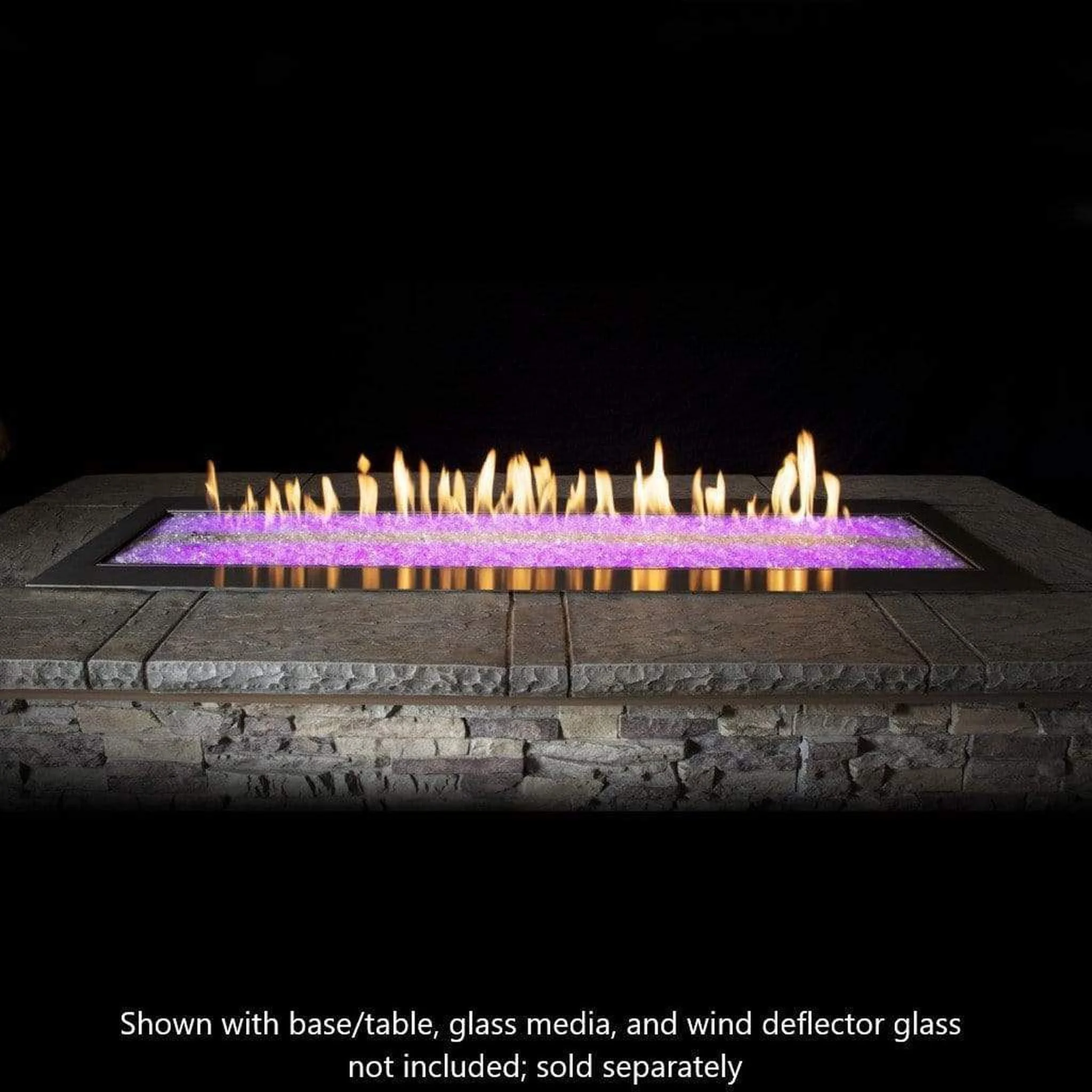 Empire Carol Rose Coastal 48" Stainless Steel Manual Control With Multicolor LED Lighting, Natural Gas Outdoor Linear Fire Pit