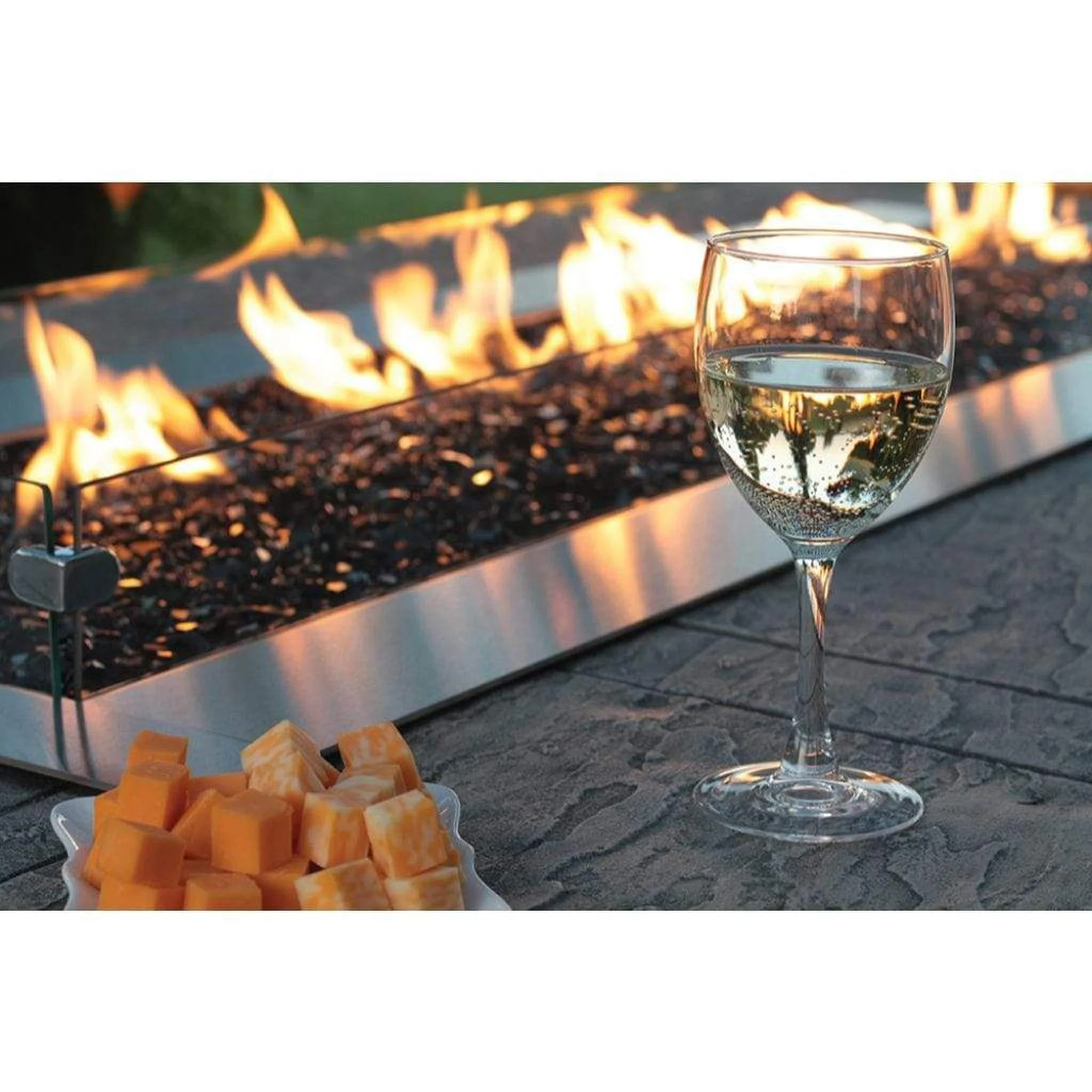 Empire High Wind Deflector Glass Panel Kit for 48" Carol Rose Coastal Outdoor Linear Fire Pit