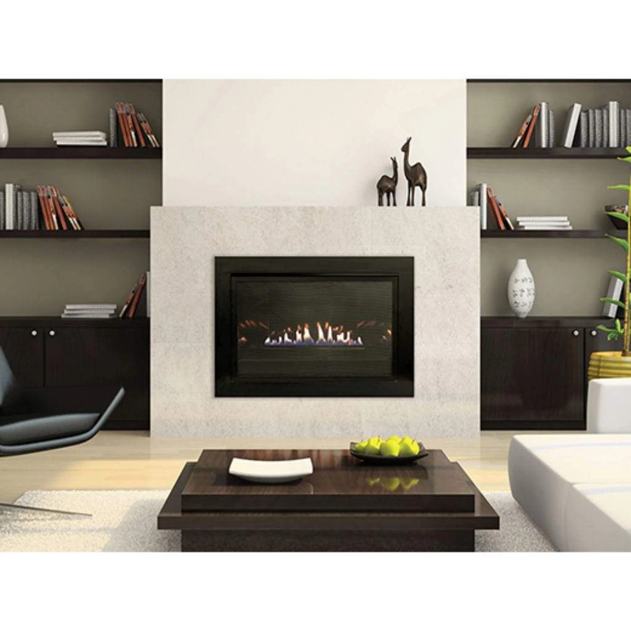 Empire Loft 30" Millivolt Control With On/Off Switch, Natural Gas Vent Free Medium Fireplace Insert
