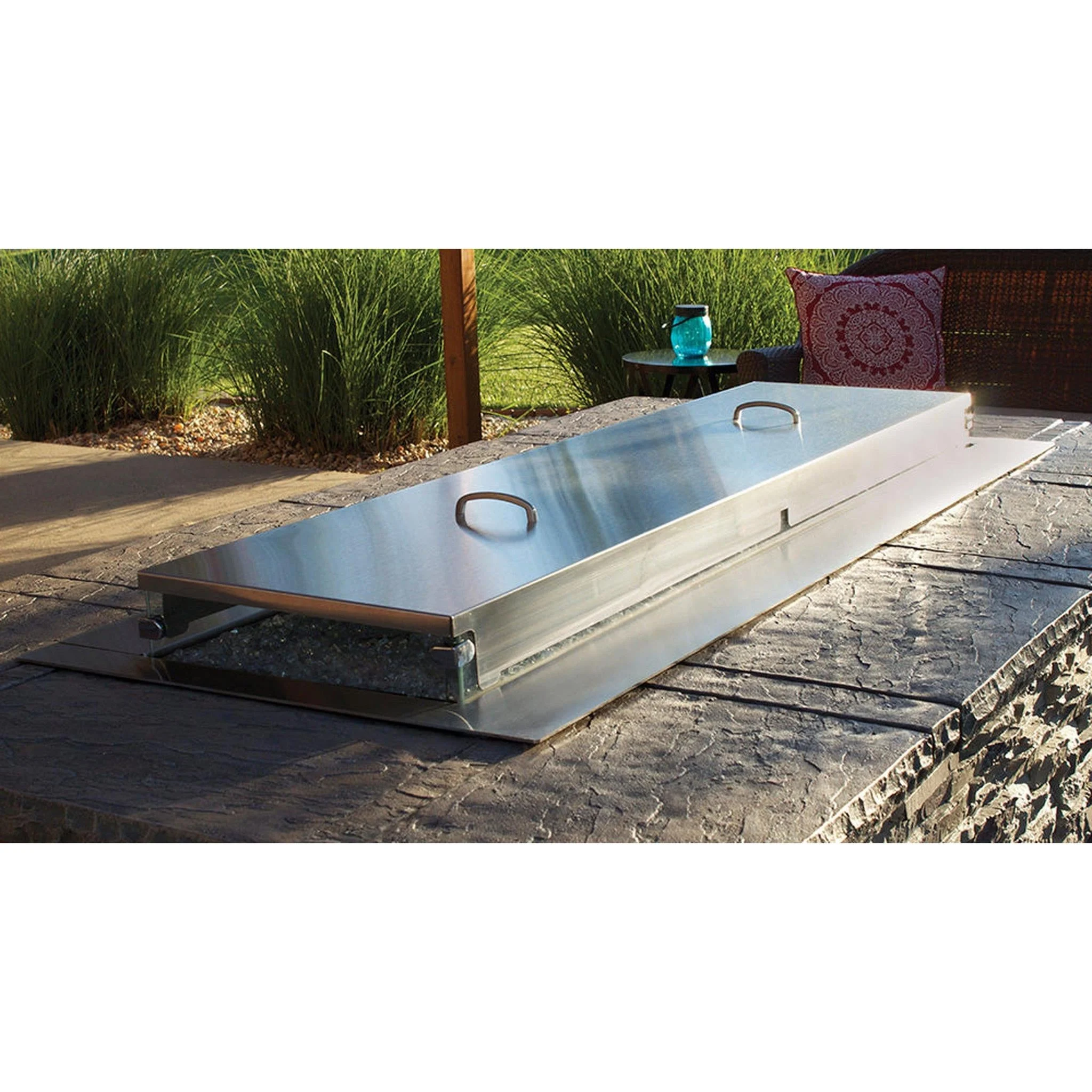 Empire Stainless Steel Weather Cover for 48" Carol Rose Coastal Outdoor Linear Fire Pit