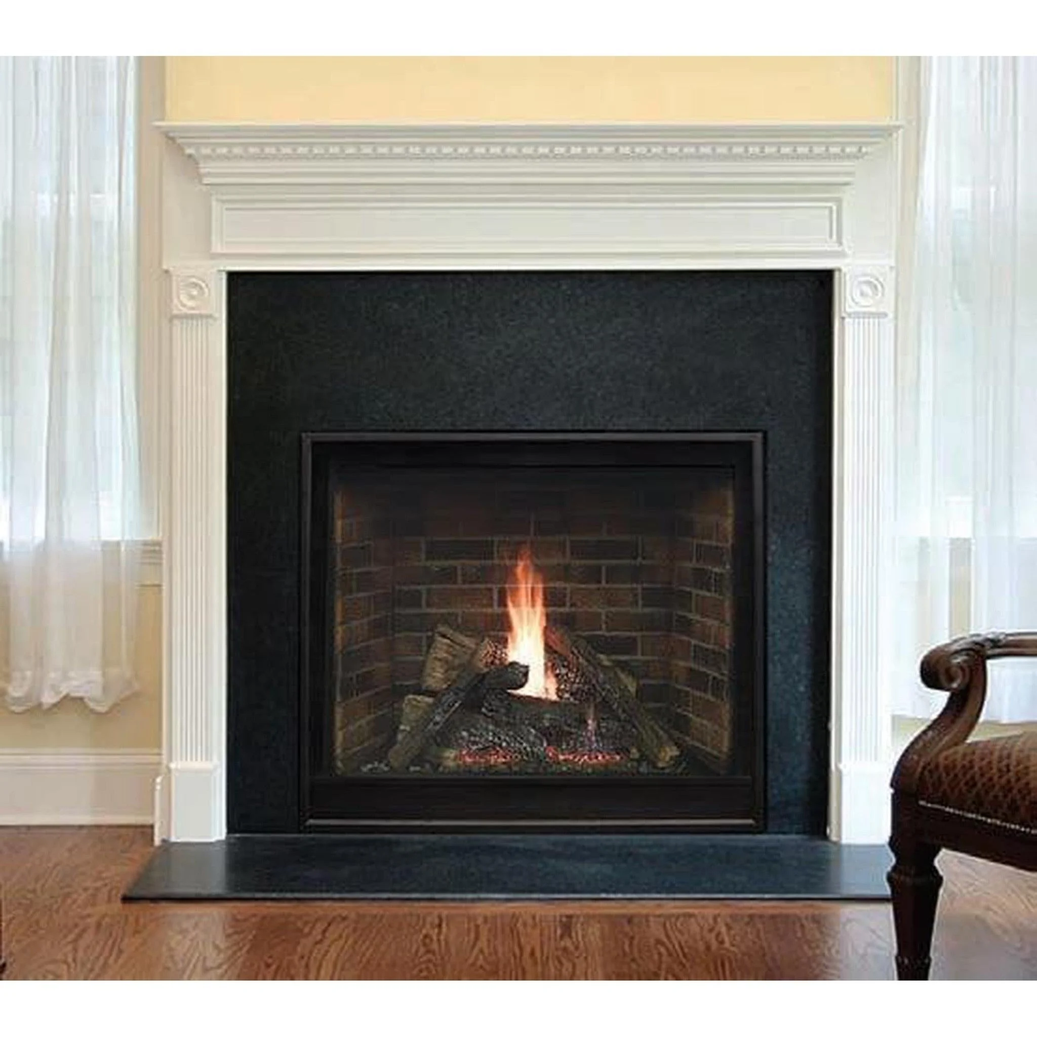 Empire Tahoe Clean Face 32" Intermittent Pilot Control With On/Off Switch, Natural Gas Direct Vent Traditional Premium Fireplace