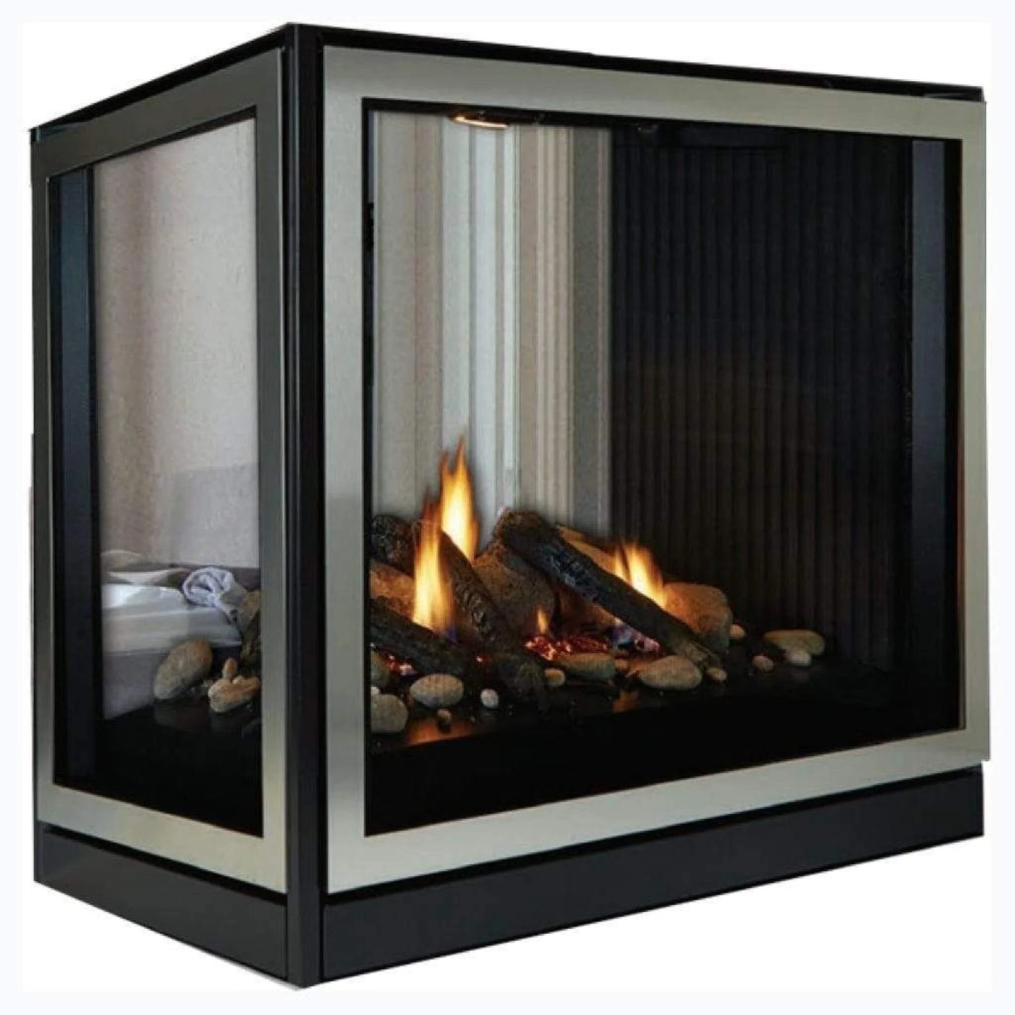 Empire Tahoe Clean Face 36" Millivolt Control With On/Off Switch, Natural Gas Direct Vent Premium Peninsula Fireplace