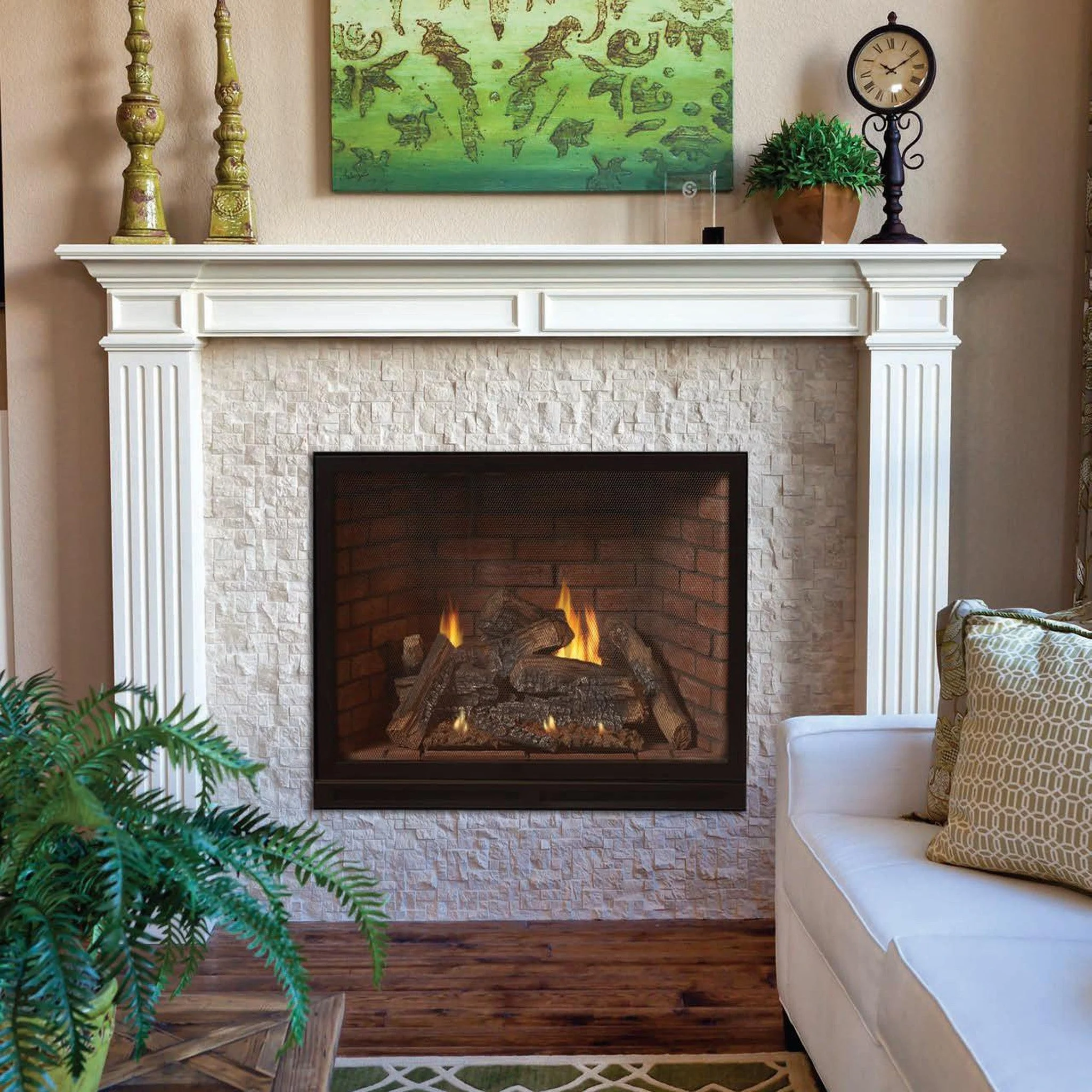Empire Tahoe Clean Face 36" Millivolt Control With On/Off Switch, Natural Gas Direct Vent Traditional Luxury Fireplace
