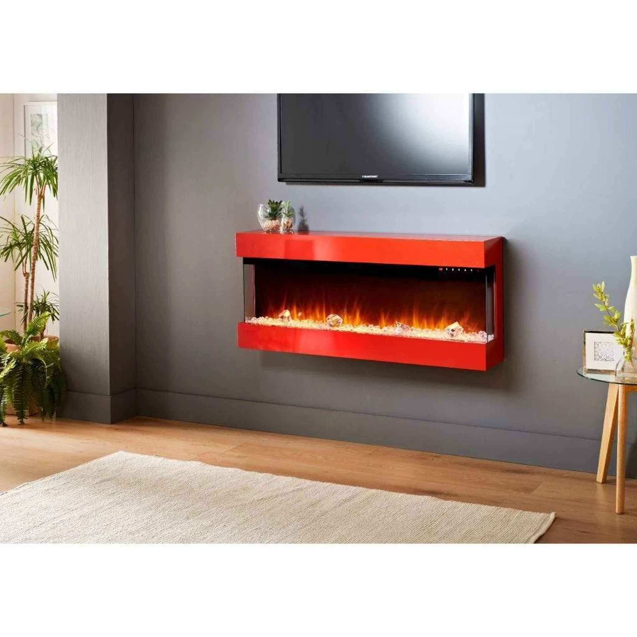 Evolution Fires 44" 3 Sided Empire Panoramic HD + Red Gloss