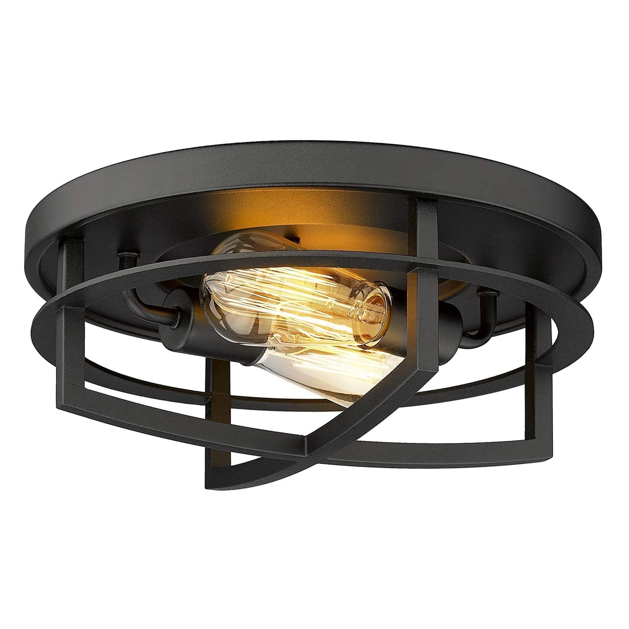 13 2-Light Industrial Ceiling Light Flush Mount Lights