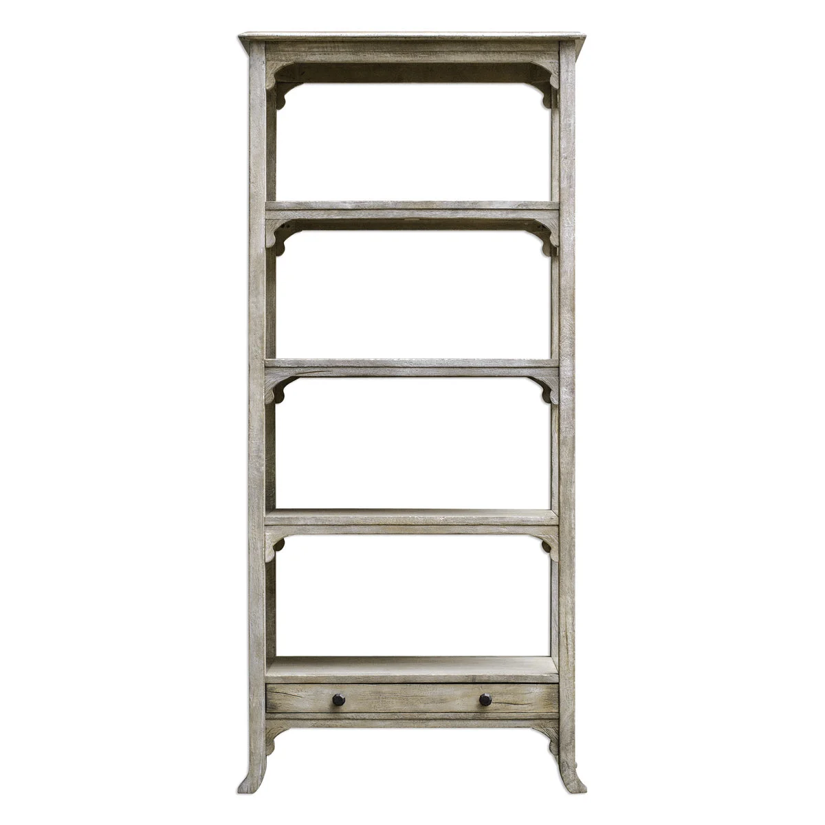 Uttermost 25661 Bridgely Aged White Etagere