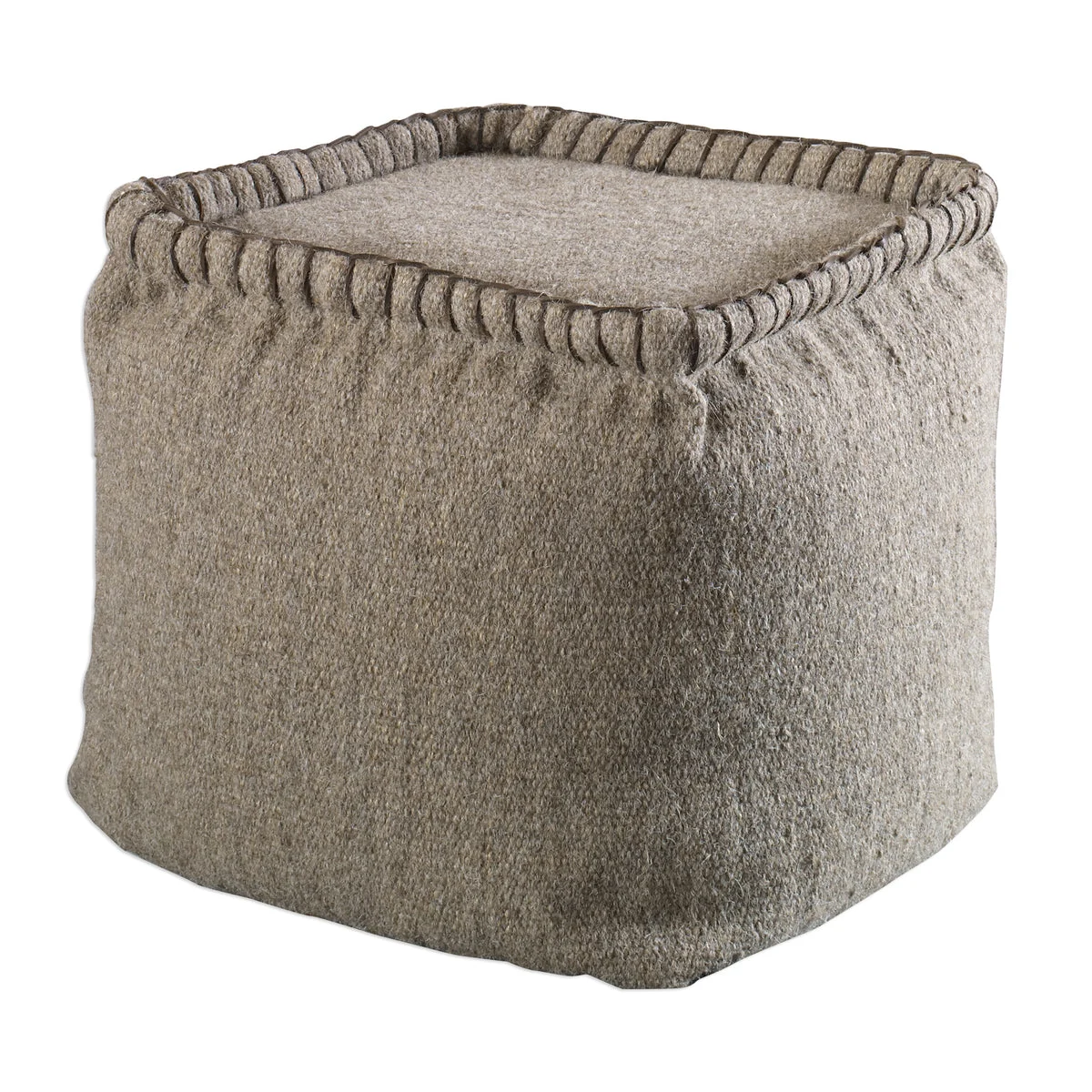 Uttermost 23951 Anaya Dark Oatmeal Pouf